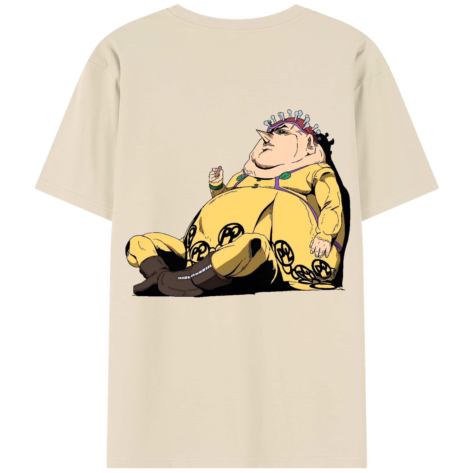 （画像用） ジョジョの奇妙な冒険 ポルポ JoJo's Bizarre Adventure Polpo 綿100％半袖Tシャツ（背面プリント）
