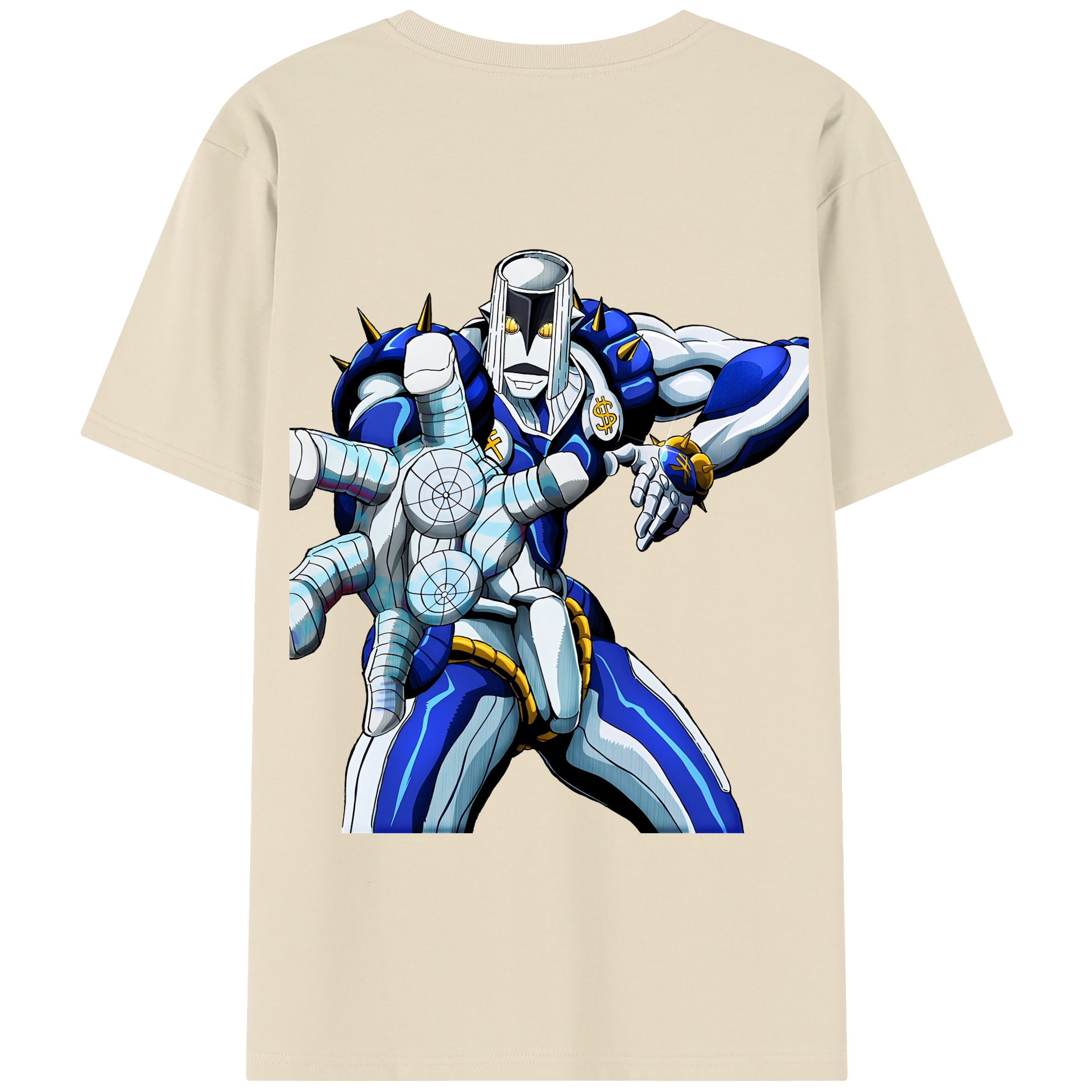 （画像用） ジョジョの奇妙な冒険 虹村億泰 にじむら おくやす JoJo's Bizarre Adventure Nijimura Okuyasu 綿100％半袖Tシャツ（背面プリント）