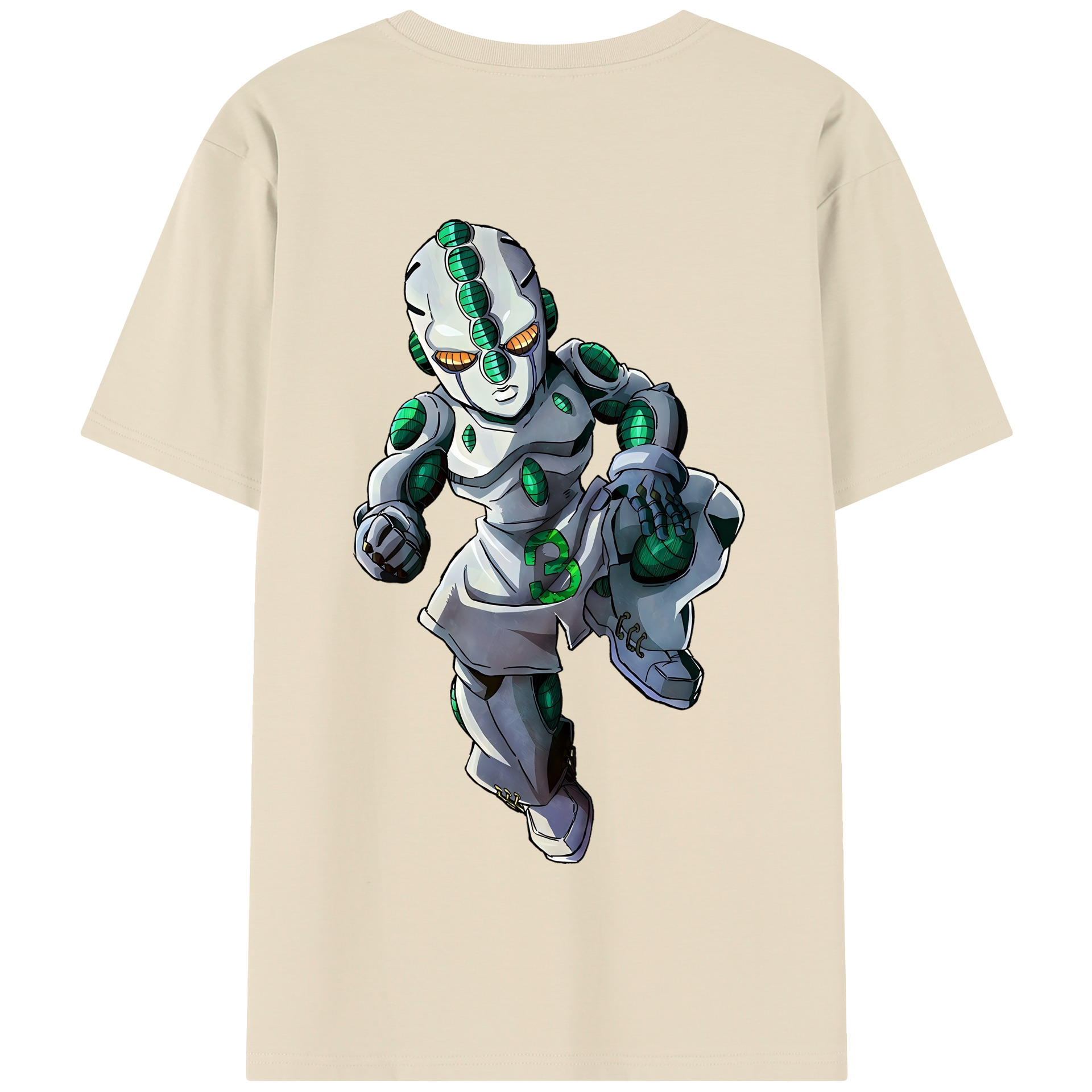 （画像用） ジョジョの奇妙な冒険 広瀨康一 JoJo's Bizarre Adventure Hirose Koichi 綿100％半袖Tシャツ（背面プリント）