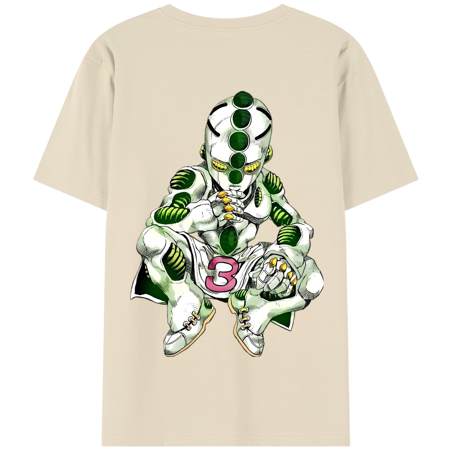 （画像用） ジョジョの奇妙な冒険 広瀨康一 JoJo's Bizarre Adventure Hirose Koichi 綿100％半袖Tシャツ（背面プリント）