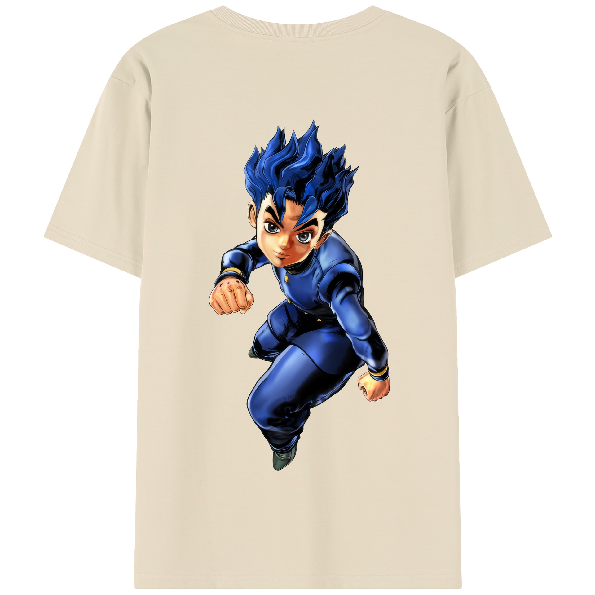 （画像用） ジョジョの奇妙な冒険 広瀨康一 JoJo's Bizarre Adventure Hirose Koichi 綿100％半袖Tシャツ（背面プリント）