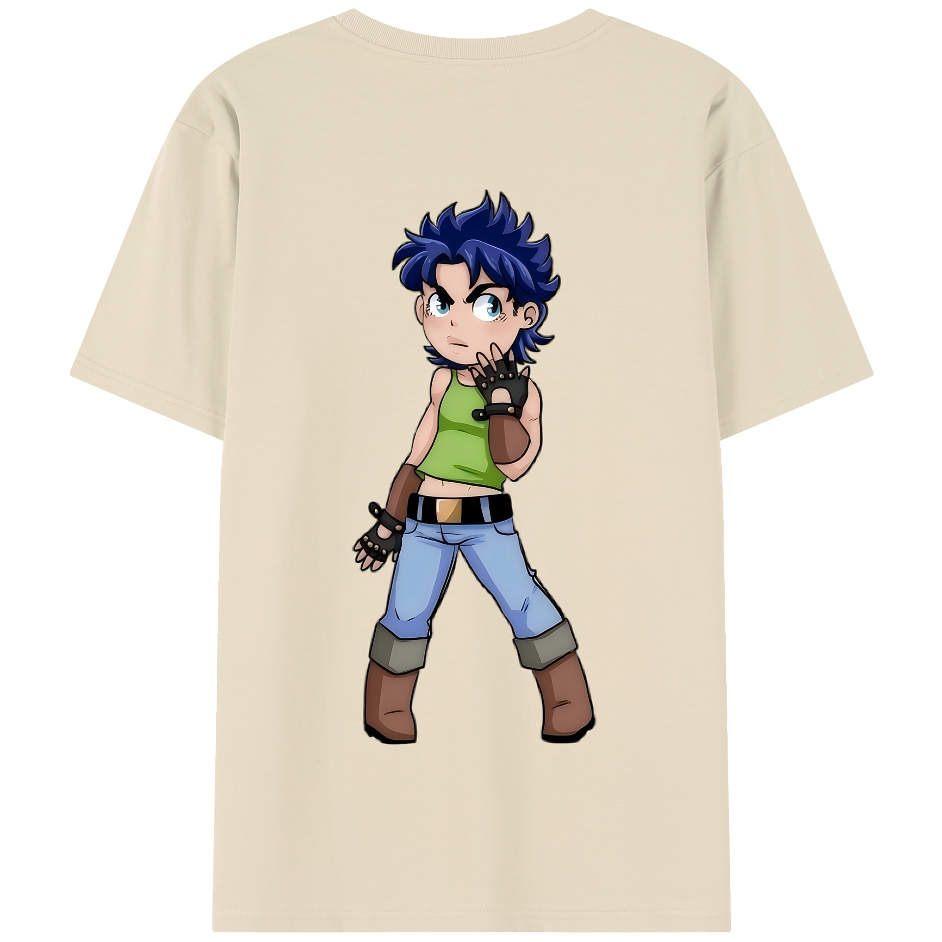 （画像用） ジョジョの奇妙な冒険 広瀨康一 JoJo's Bizarre Adventure Hirose Koichi 綿100％半袖Tシャツ（背面プリント）