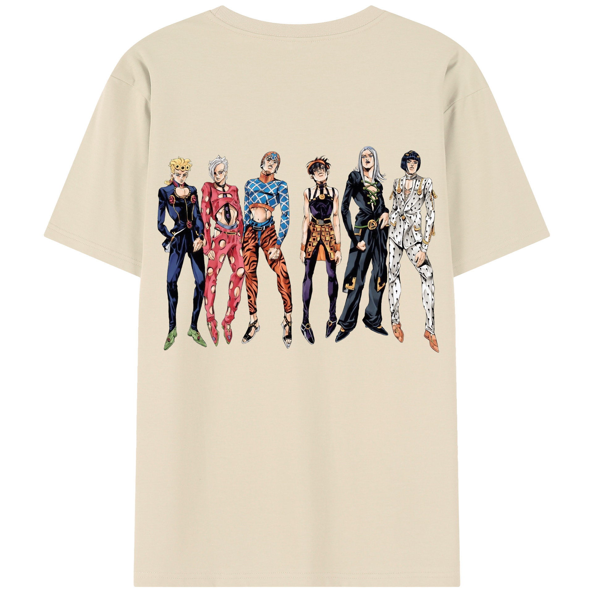 （画像用） ジョジョの奇妙な冒険 JoJo's Bizarre Adventure 綿100％半袖Tシャツ（背面プリント）