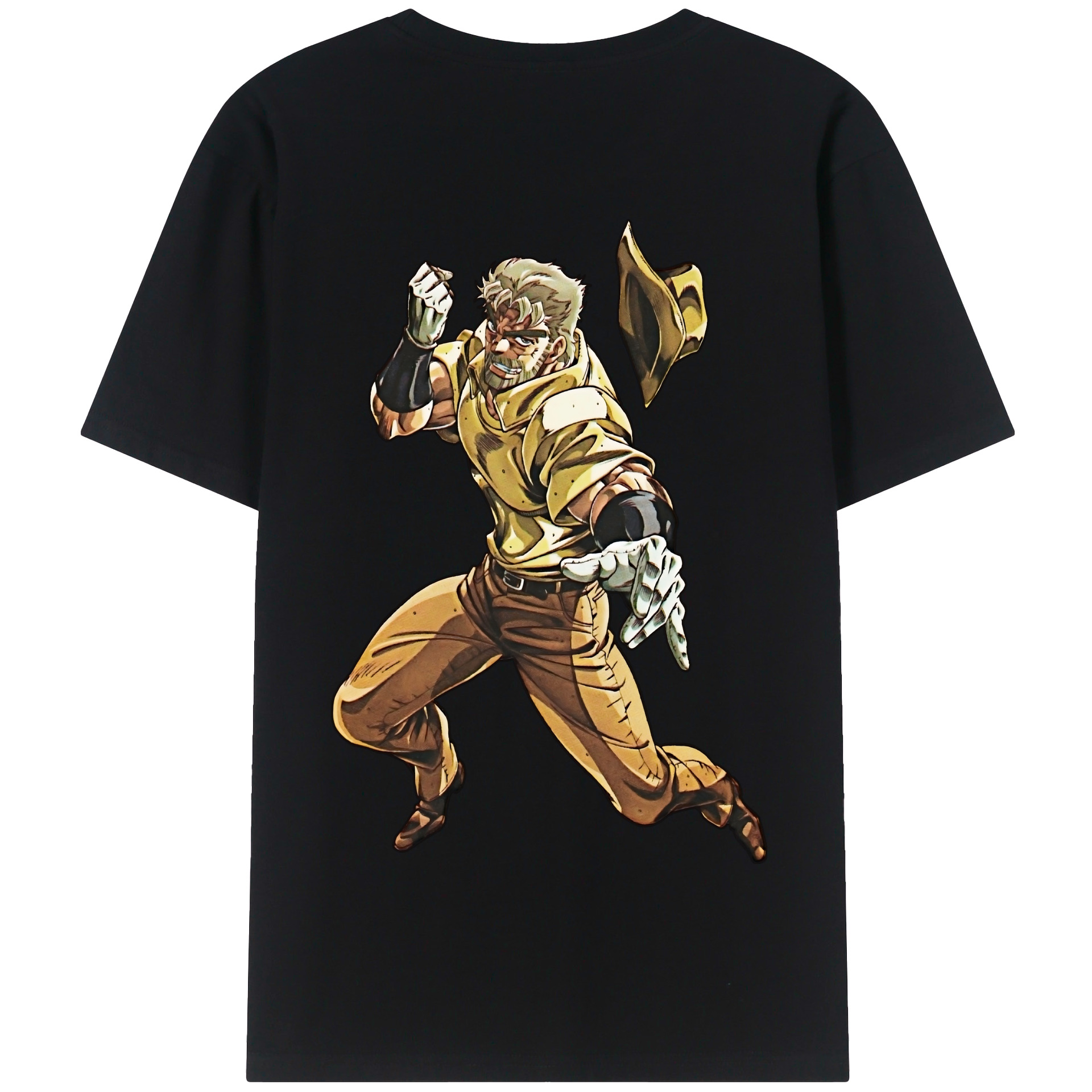 （画像用） ジョジョの奇妙な冒険 ジョセフ?ジョースター JoJo's Bizarre Adventure Joseph Joestar 綿100％半袖Tシャツ（背面プリント）