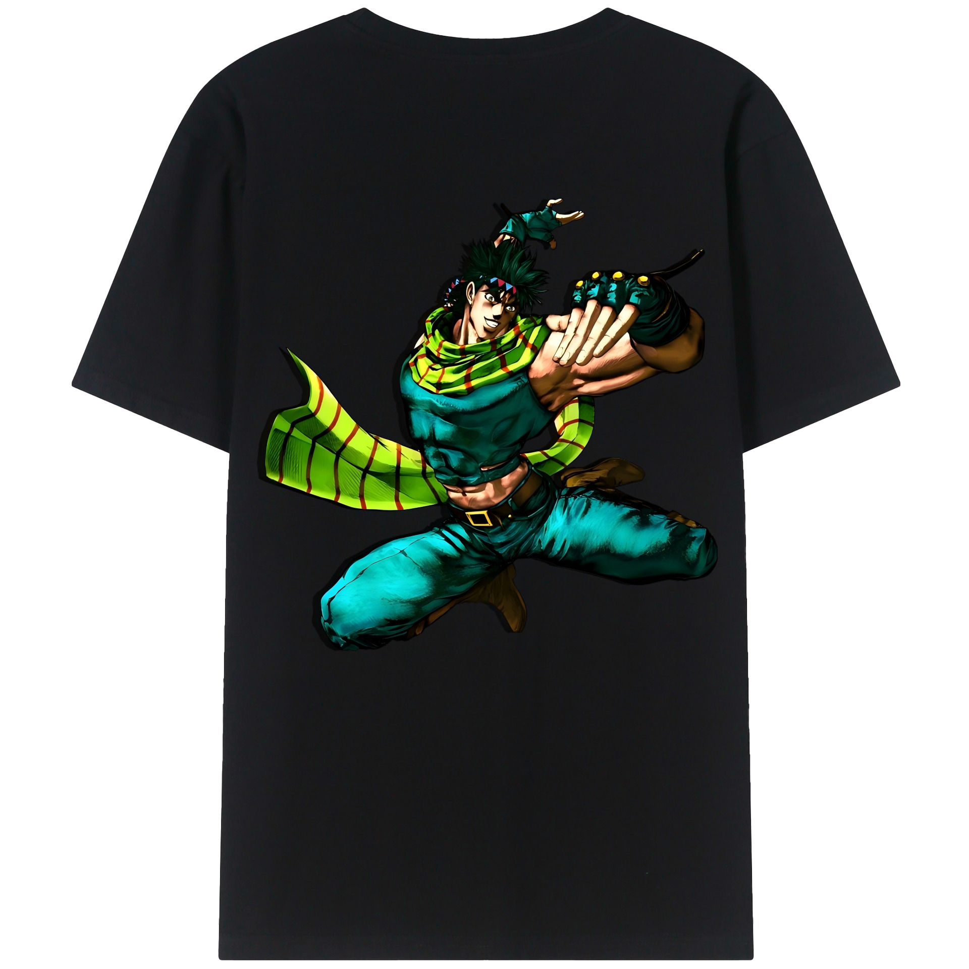 （画像用） ジョジョの奇妙な冒険 ジョセフ?ジョースター JoJo's Bizarre Adventure Joseph Joestar 綿100％半袖Tシャツ（背面プリント）