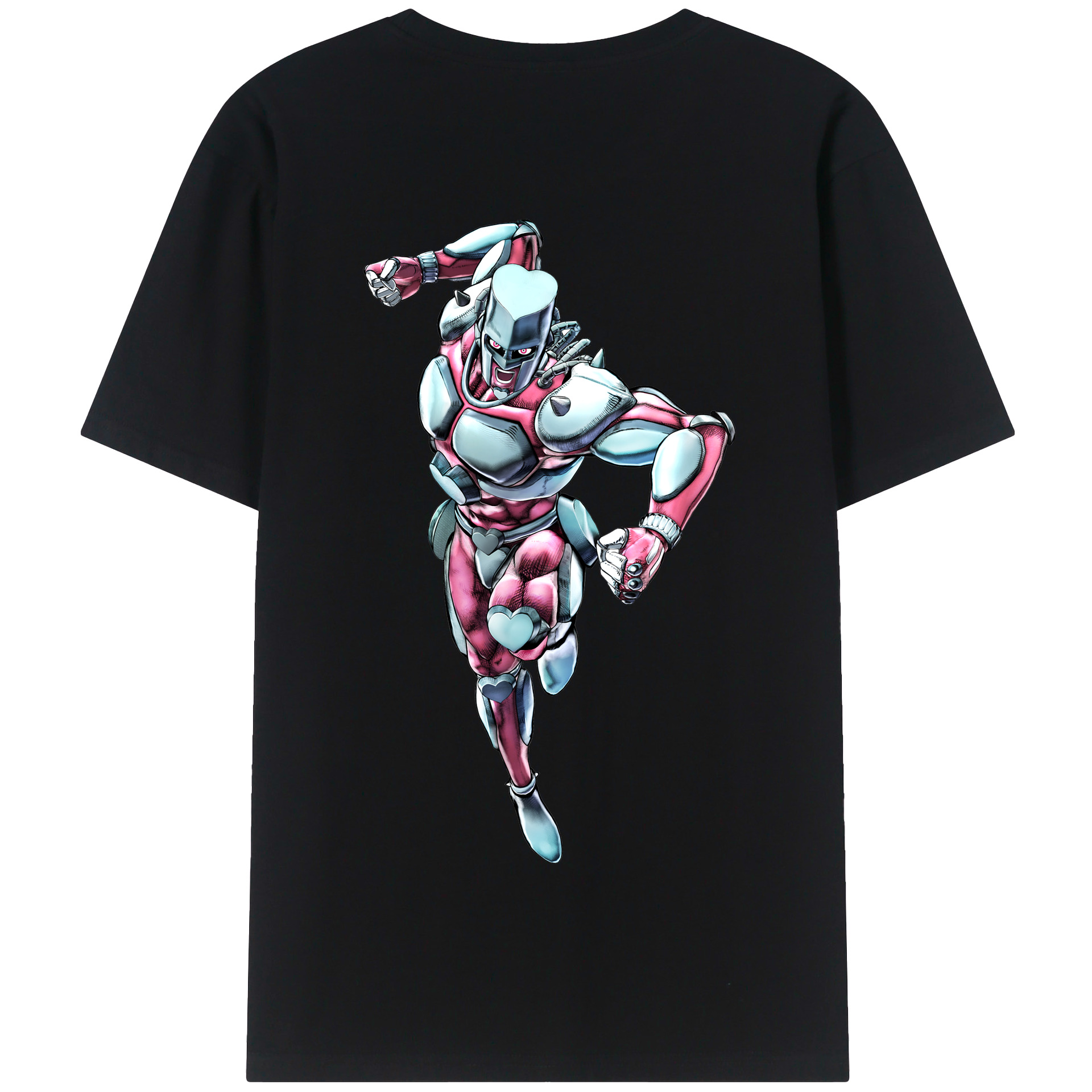 （画像用） ジョジョの奇妙な冒険 ひがしかた じょうすけ JoJo's Bizarre Adventure Higashikata Josuke 綿100％半袖Tシャツ（背面プリント）