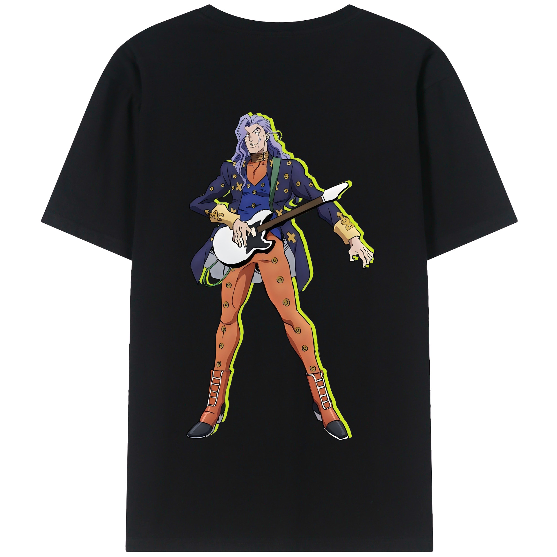 （画像用） ジョジョの奇妙な冒険 おといし あきら JoJo's Bizarre Adventure Akira Otoishi 綿100％半袖Tシャツ（背面プリント）