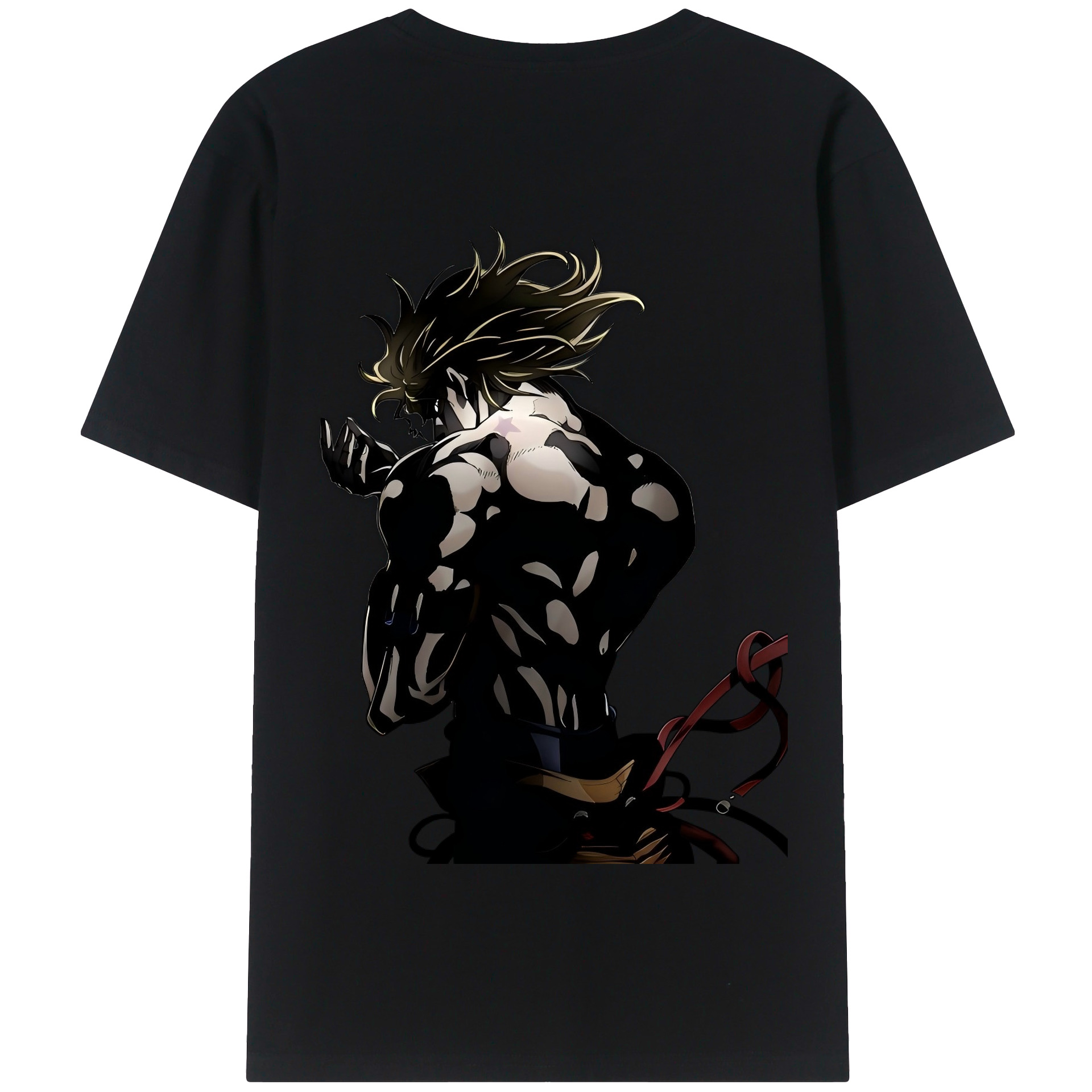 （画像用） ジョジョの奇妙な冒険 ディオ?ブランドー JoJo's Bizarre Adventure Dio Brando 綿100％半袖Tシャツ（背面プリント）