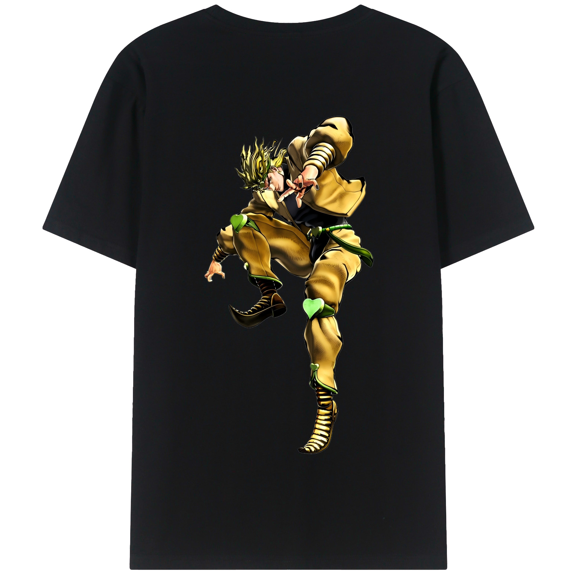（画像用） ジョジョの奇妙な冒険 ディオ?ブランドー JoJo's Bizarre Adventure Dio Brando 綿100％半袖Tシャツ（背面プリント）