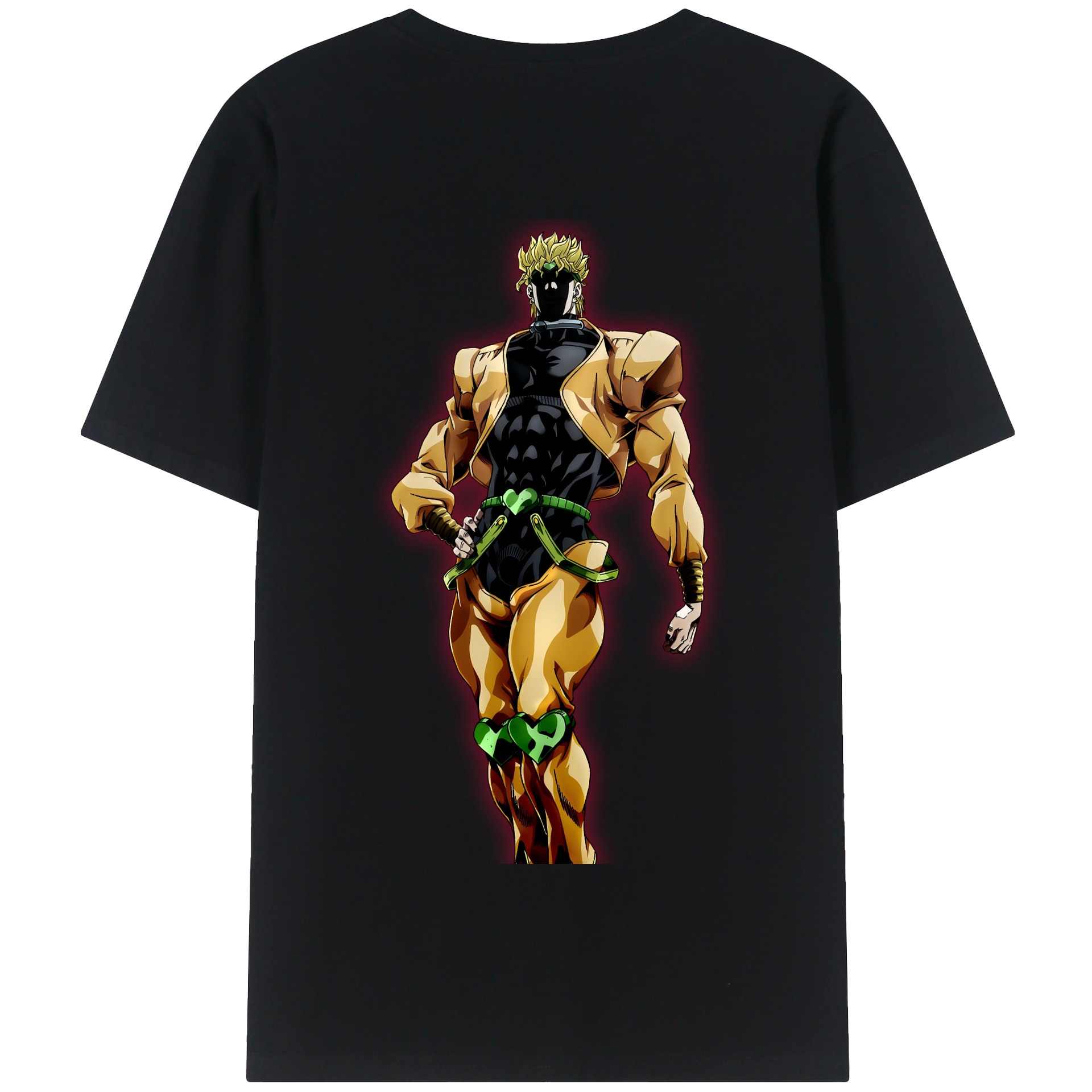 （画像用） ジョジョの奇妙な冒険 ディオ?ブランドー JoJo's Bizarre Adventure Dio Brando 綿100％半袖Tシャツ（背面プリント）