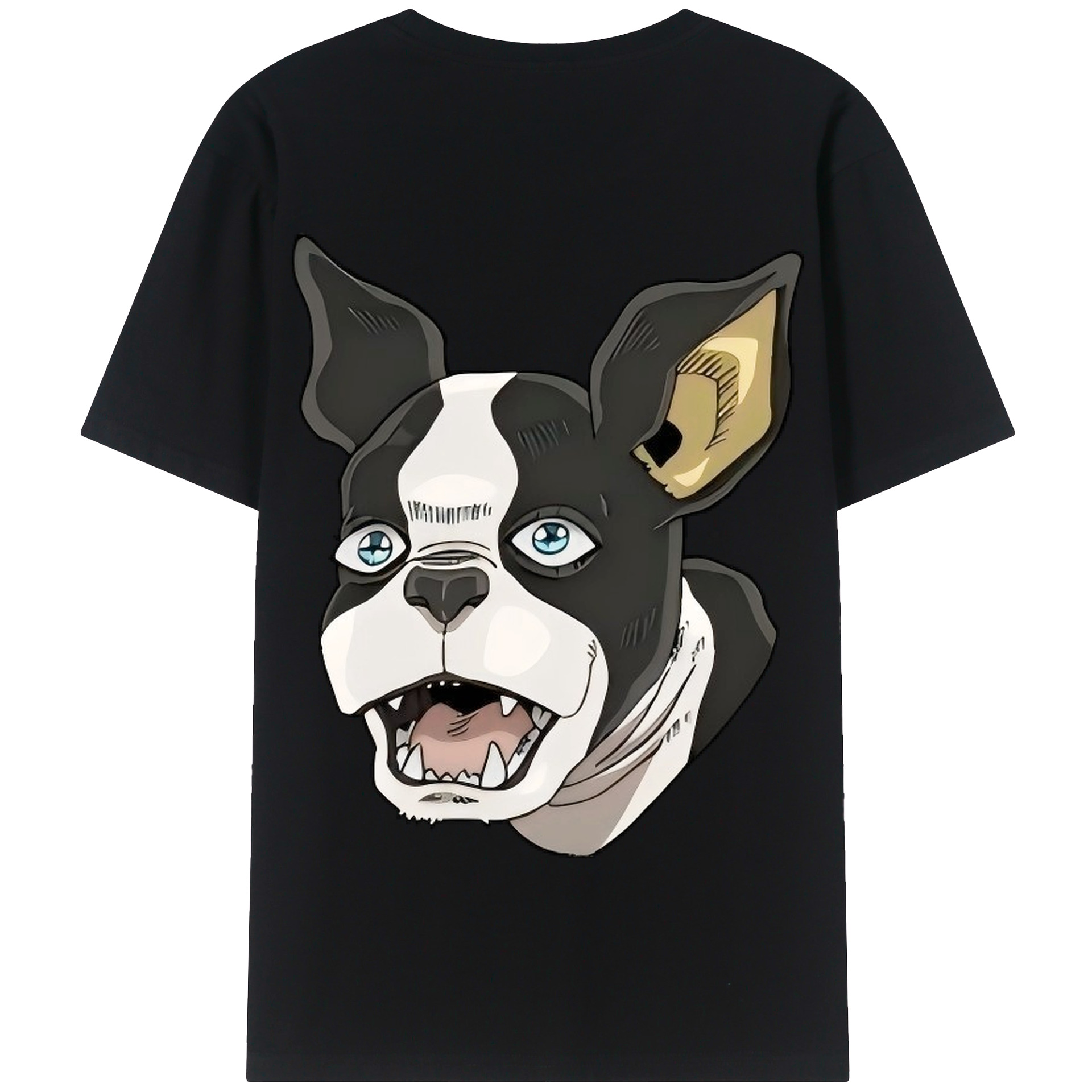 （画像用） ジョジョの奇妙な冒険 イギー JoJo's Bizarre Adventure Iggy 綿100％半袖Tシャツ（背面プリント）