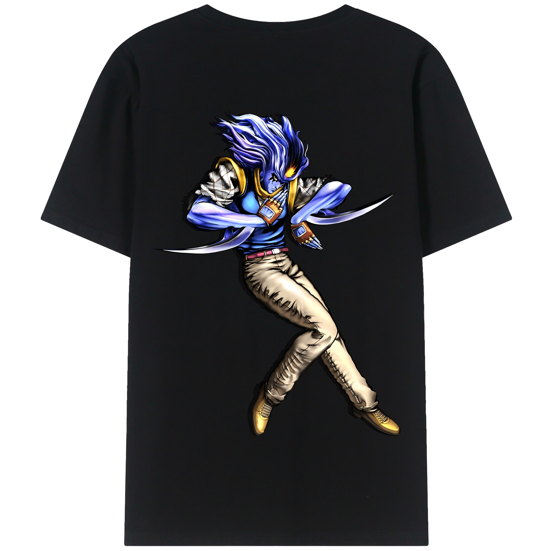 （画像用） ジョジョの奇妙な冒険 JoJo's Bizarre Adventure 綿100％半袖Tシャツ（背面プリント）