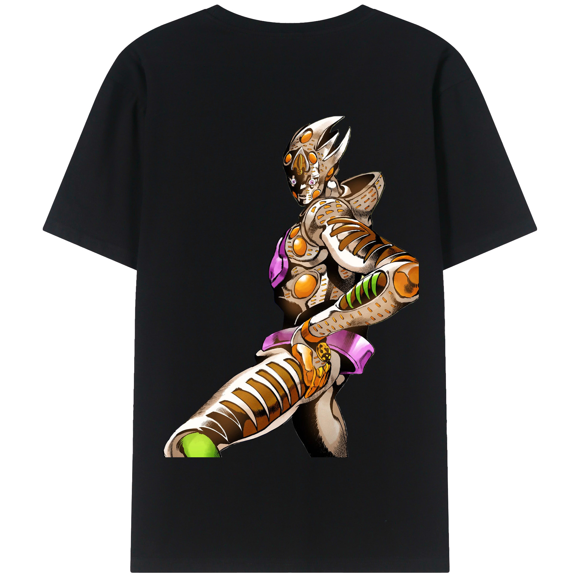 （画像用） ジョジョの奇妙な冒険 ジョルノ?ジョバァーナ JoJo's Bizarre Adventure Giorno Giovanna 綿100％半袖Tシャツ（背面プリント）
