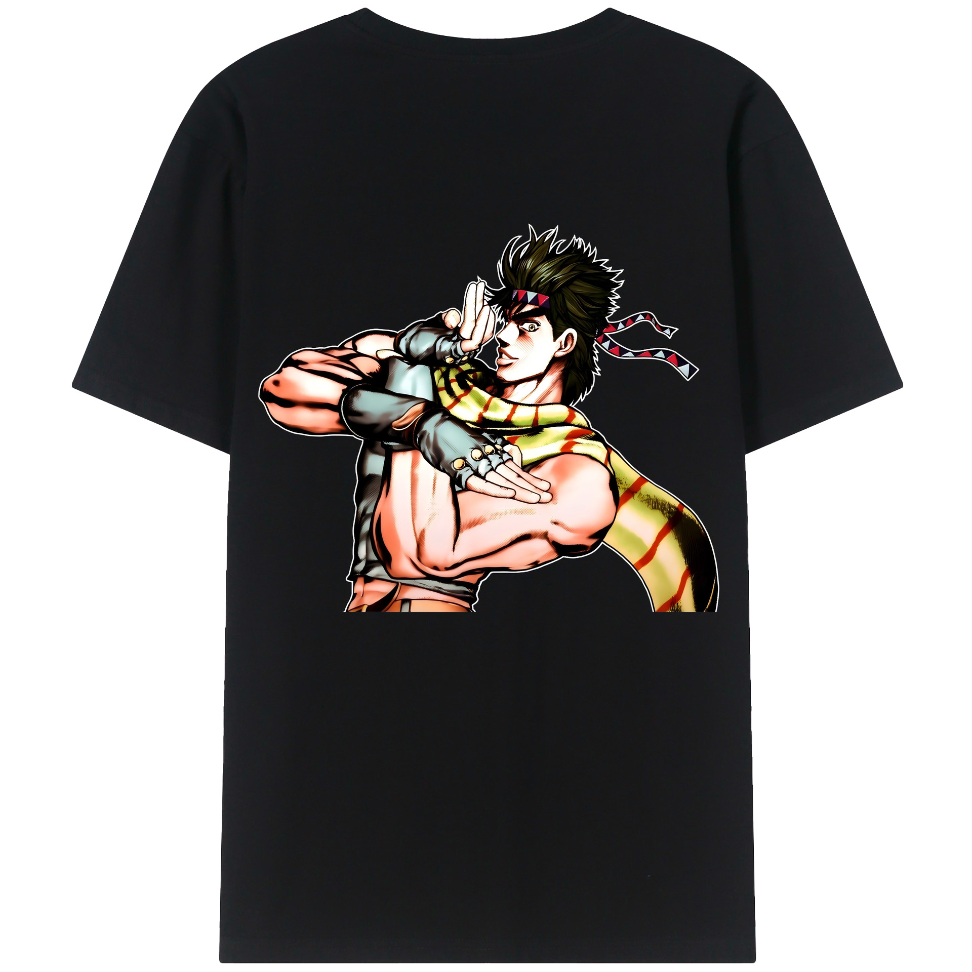 （画像用） ジョジョの奇妙な冒険 ジョセフ?ジョースター JoJo's Bizarre Adventure Joseph Joestar 綿100％半袖Tシャツ（背面プリント）