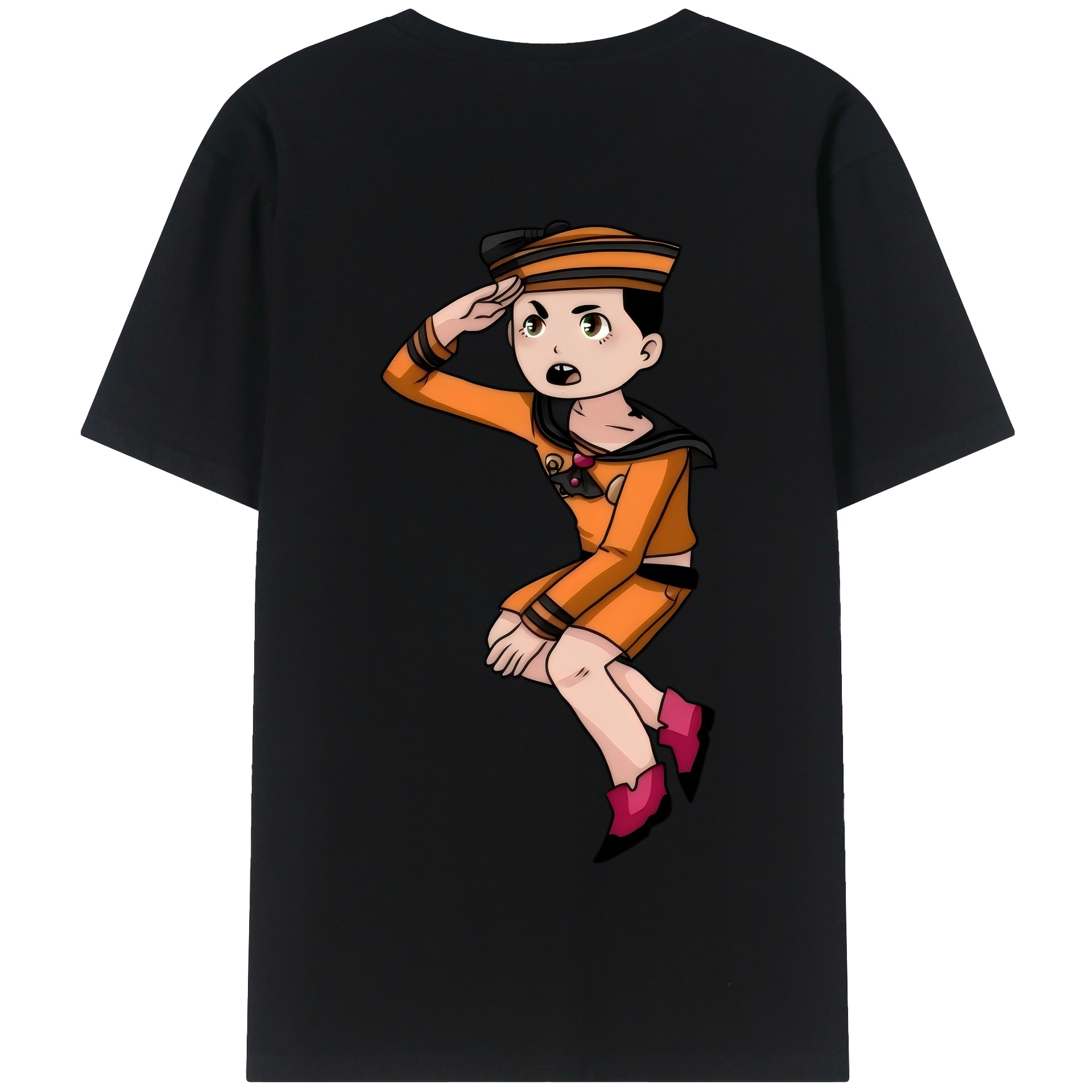 （画像用） ジョジョの奇妙な冒険 東方定助 JoJo's Bizarre Adventure Higashikata Josuke 綿100％半袖Tシャツ（背面プリント）