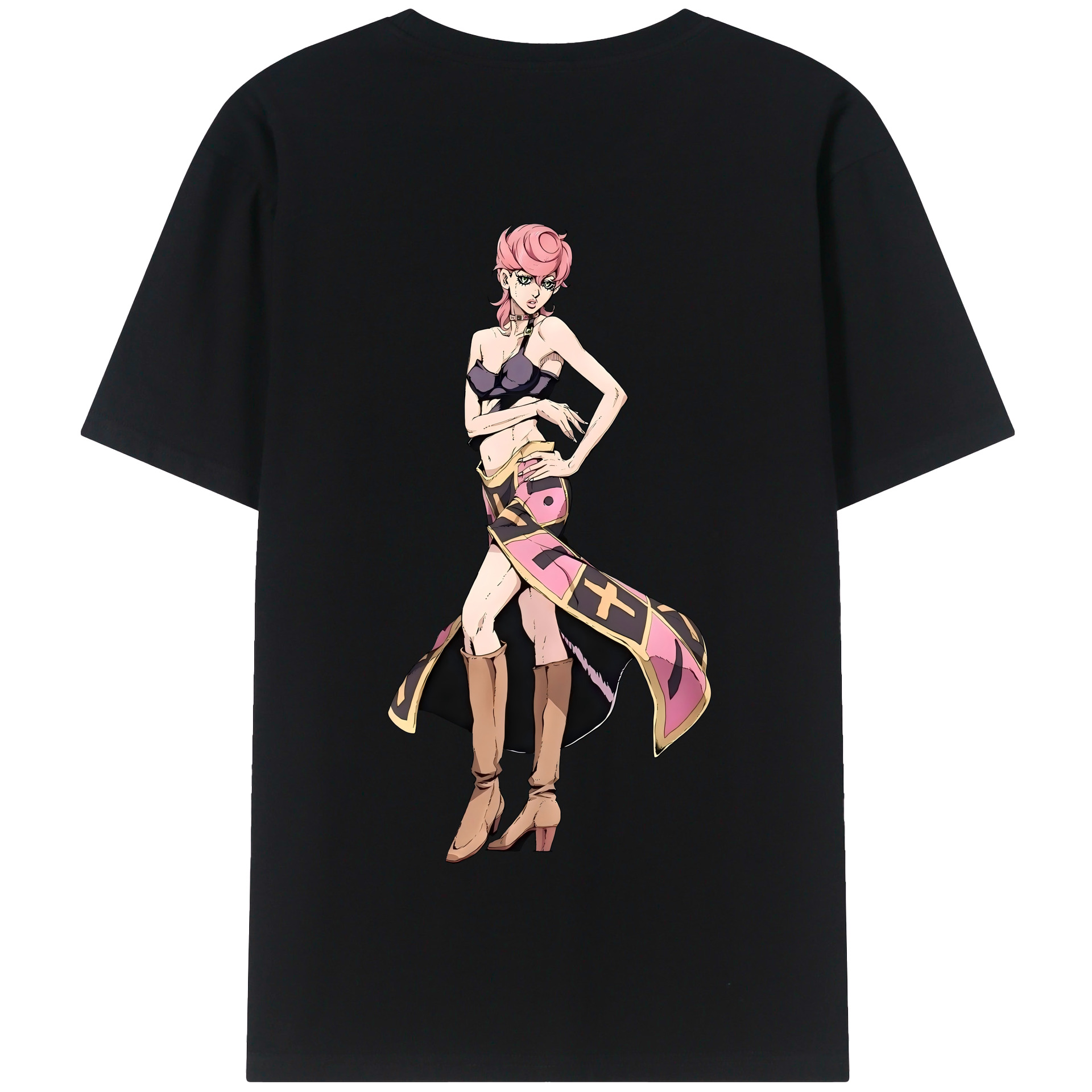 （画像用） ジョジョの奇妙な冒険 トリッシュ?ウナ JoJo's Bizarre Adventure Trish Una 綿100％半袖Tシャツ（背面プリント）