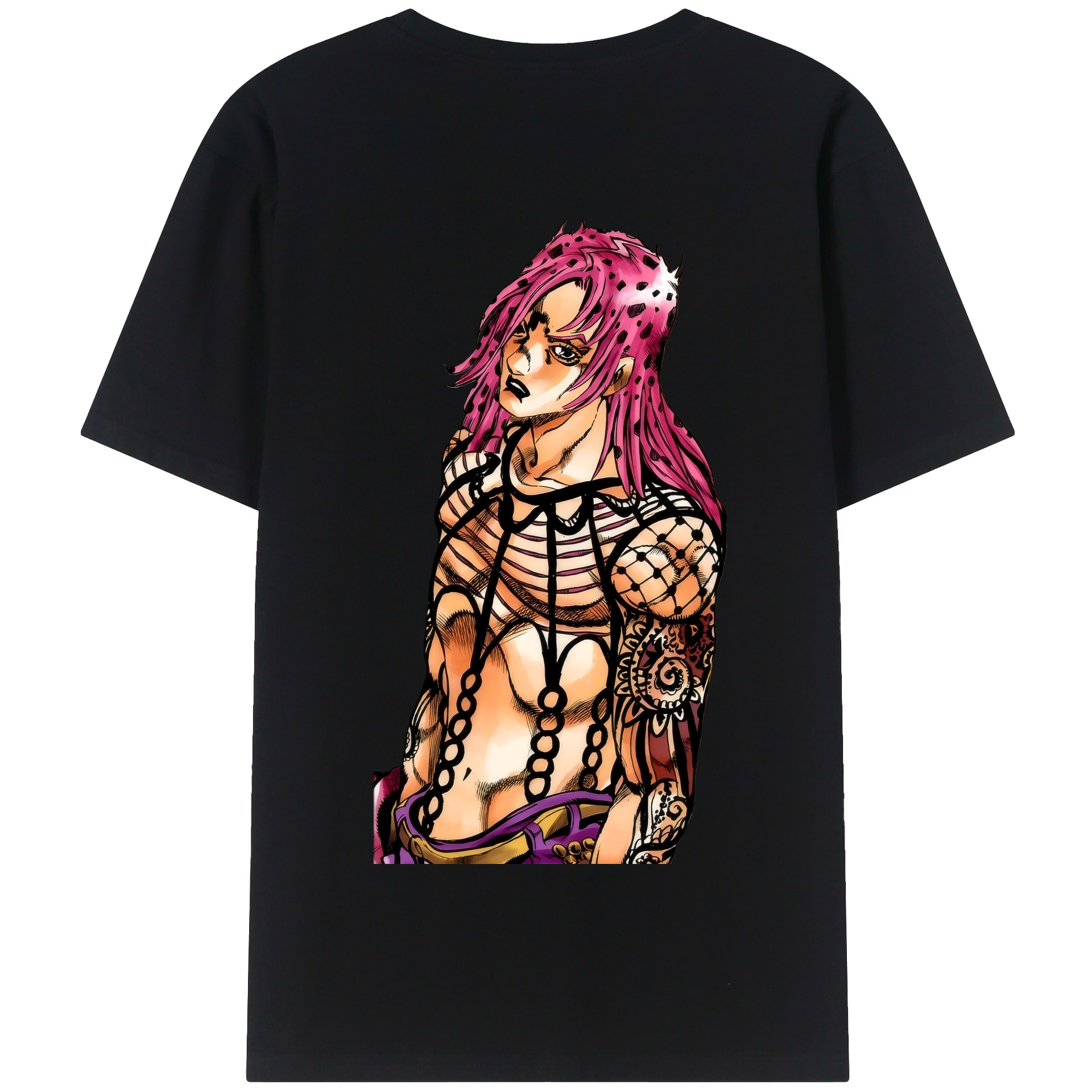 （画像用） ジョジョの奇妙な冒険 ビネガー?ドッピオ JoJo's Bizarre Adventure Vinegar Doppio 綿100％半袖Tシャツ（背面プリント）