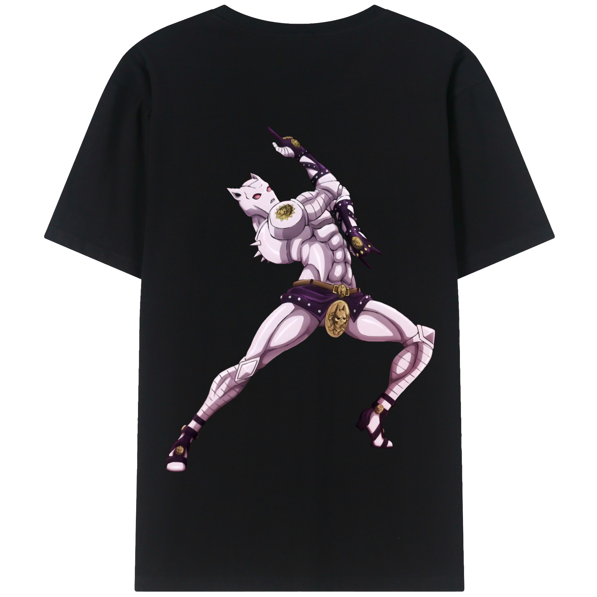 （画像用） ジョジョの奇妙な冒険 きら よしかげ JoJo's Bizarre Adventure Kira Yoshikage 綿100％半袖Tシャツ（背面プリント）