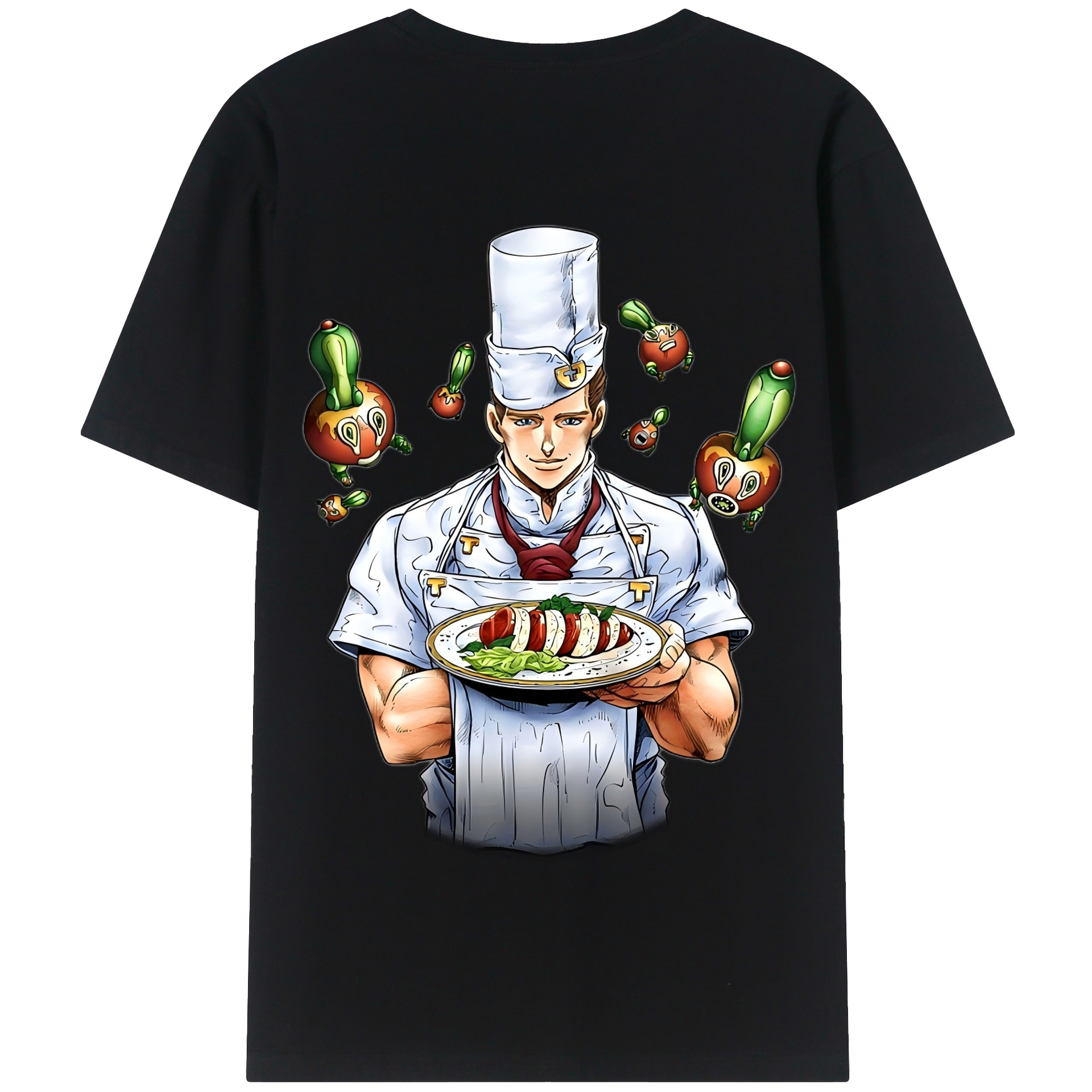 （画像用） ジョジョの奇妙な冒険 Tonio Trussardi JoJo's Bizarre Adventure トニオ?トラッサルディ 綿100％半袖Tシャツ（背面プリント）