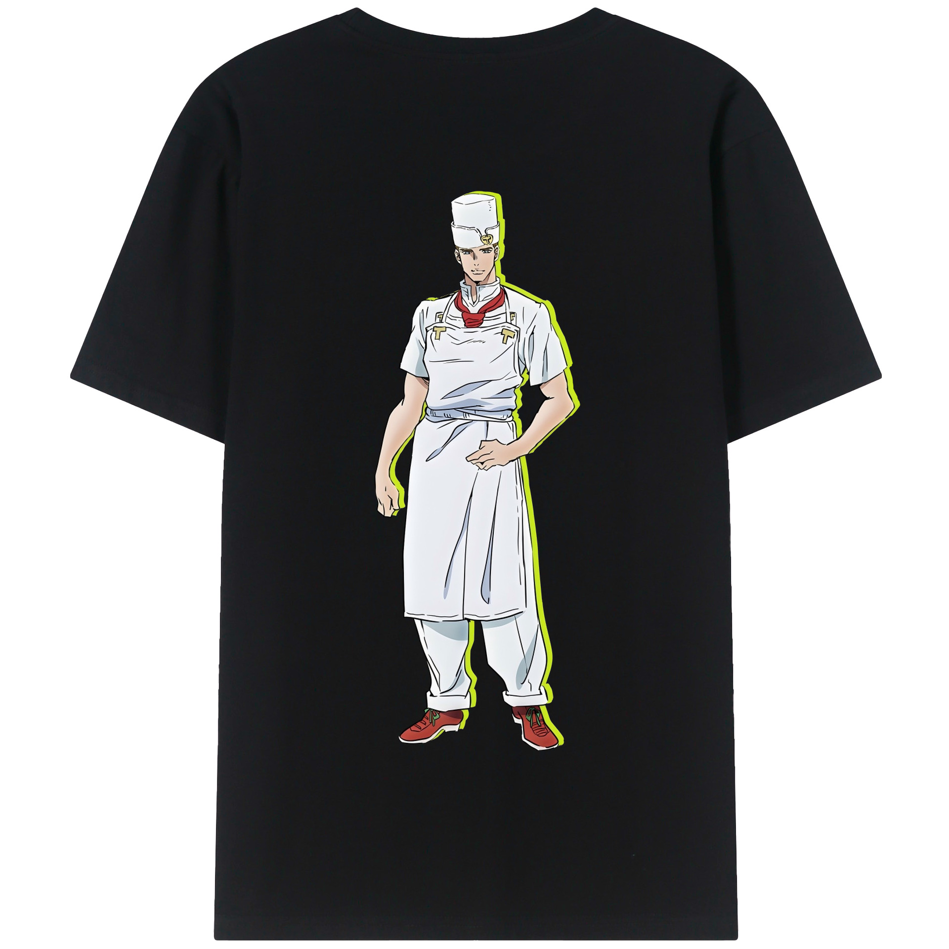 （画像用） ジョジョの奇妙な冒険 Tonio Trussardi JoJo's Bizarre Adventure トニオ?トラッサルディ 綿100％半袖Tシャツ（背面プリント）