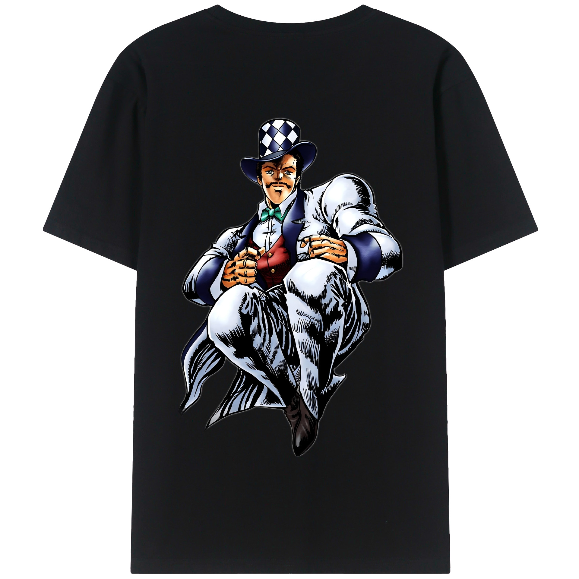 （画像用） ジョジョの奇妙な冒険 ウィル?アントニオ?ツェペリ JoJo's Bizarre Adventure Will Anthonio Zeppeli 綿100％半袖Tシャツ（背面プリント）