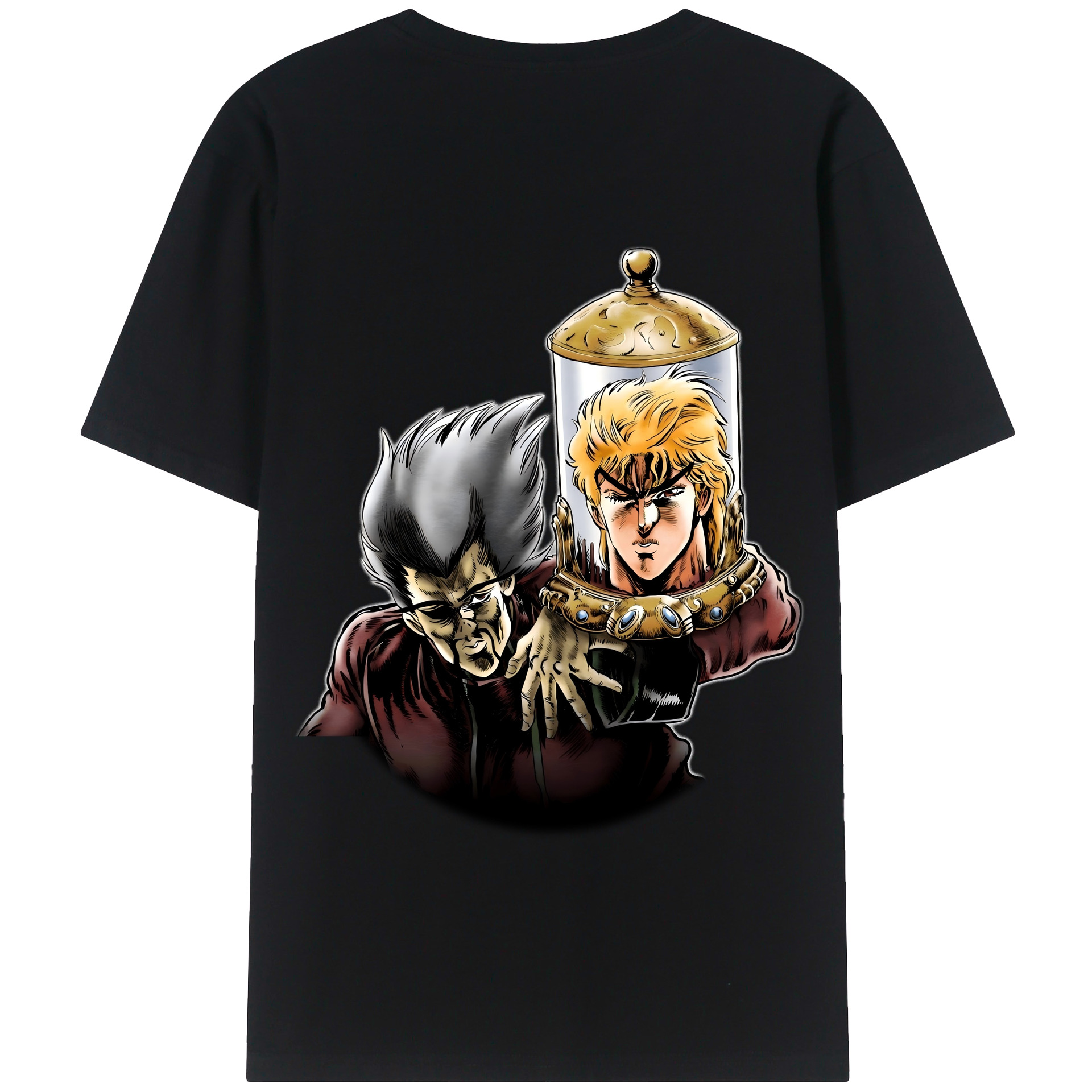 （画像用） ジョジョの奇妙な冒険 ディオ?ブランドー JoJo's Bizarre Adventure Dio Brando 綿100％半袖Tシャツ（背面プリント）