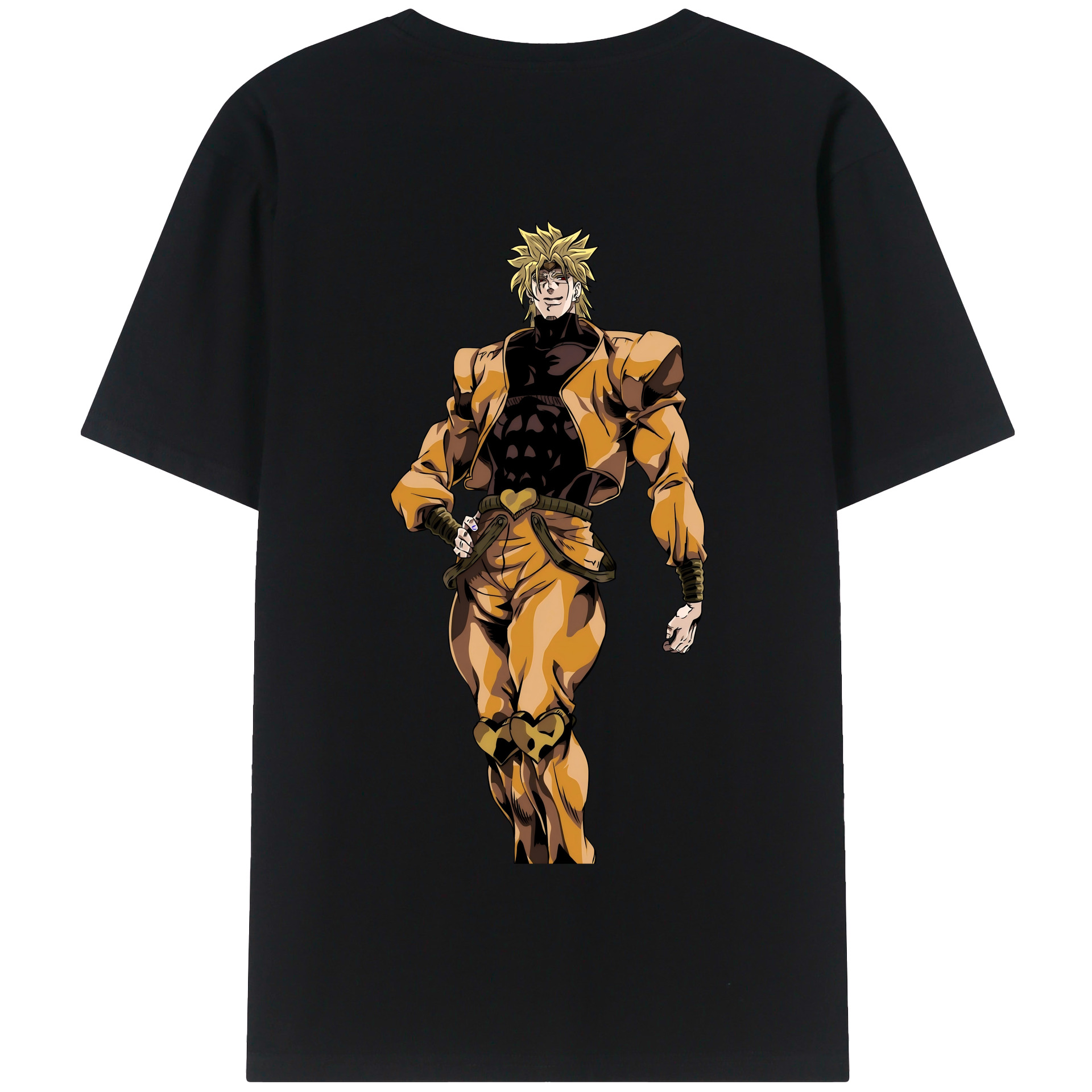 （画像用） ジョジョの奇妙な冒険 ディオ?ブランドー JoJo's Bizarre Adventure Dio Brando 綿100％半袖Tシャツ（背面プリント）