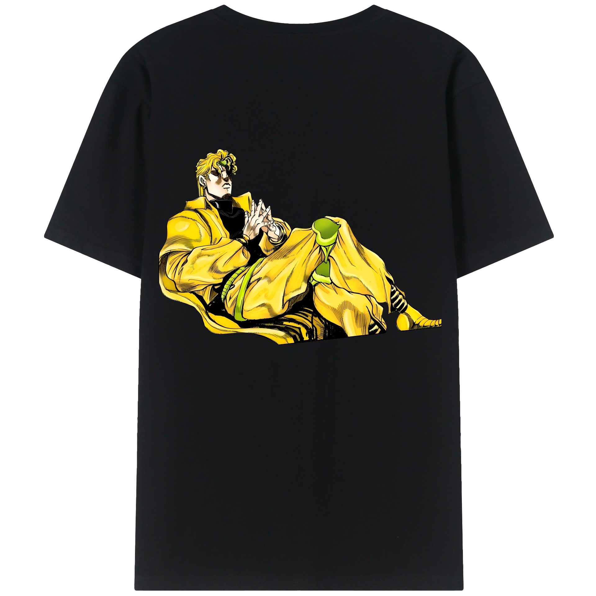 （画像用） ジョジョの奇妙な冒険 ディオ?ブランドー JoJo's Bizarre Adventure Dio Brando 綿100％半袖Tシャツ（背面プリント）