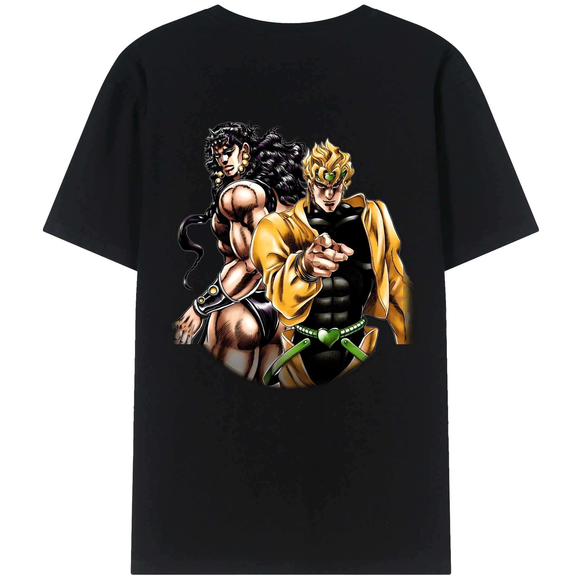 （画像用） ジョジョの奇妙な冒険 ディオ?ブランドー JoJo's Bizarre Adventure Dio Brando 綿100％半袖Tシャツ（背面プリント）
