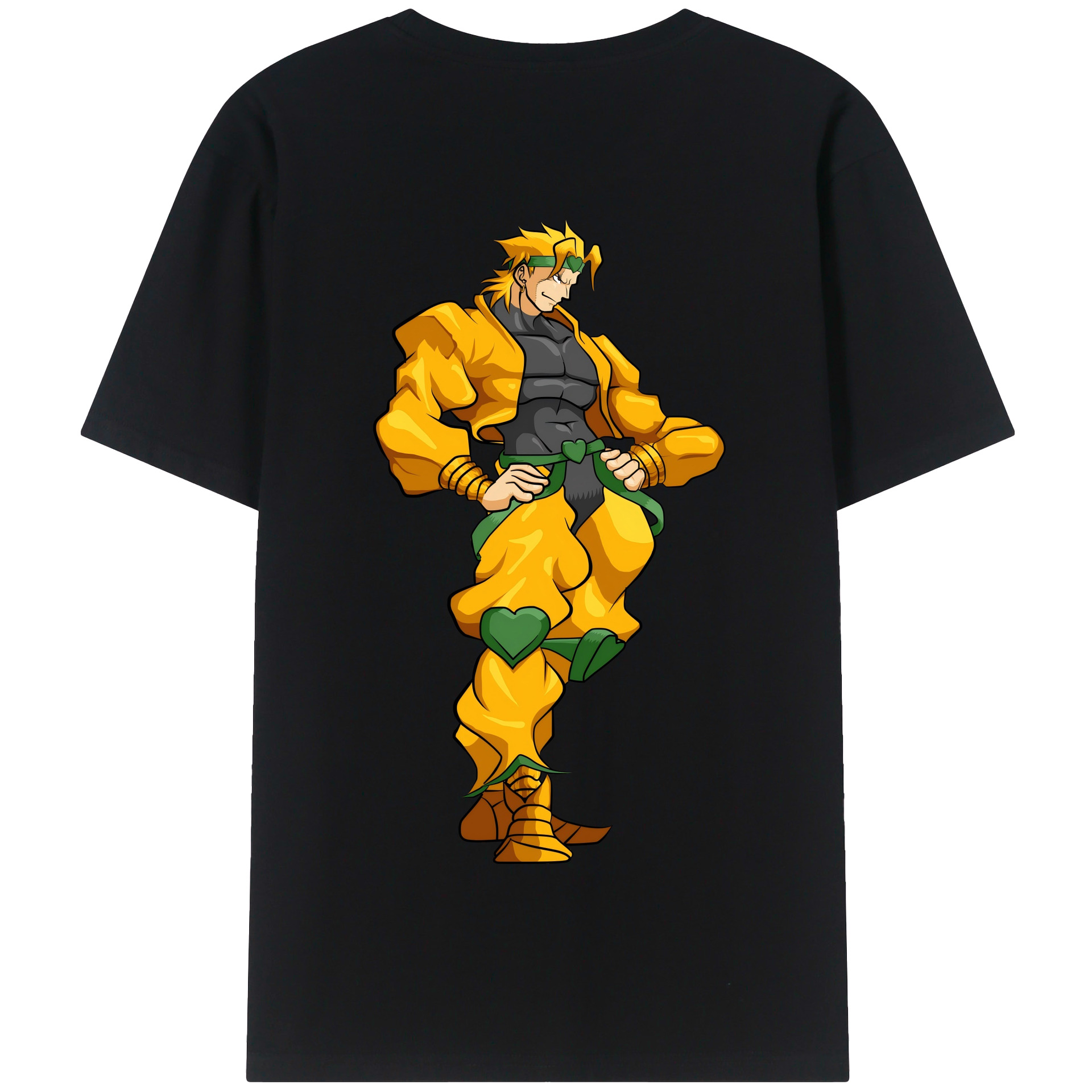 （画像用） ジョジョの奇妙な冒険 ディオ?ブランドー JoJo's Bizarre Adventure Dio Brando 綿100％半袖Tシャツ（背面プリント）