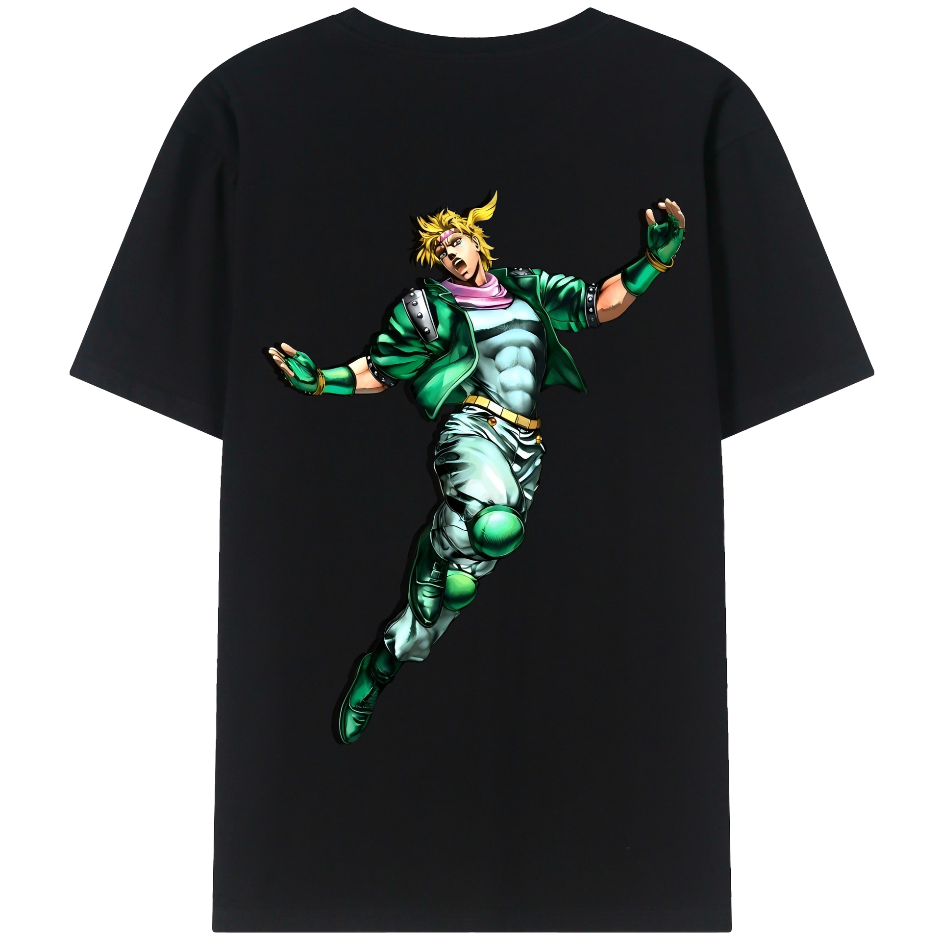 （画像用） ジョジョの奇妙な冒険 ディオ?ブランドー JoJo's Bizarre Adventure Dio Brando 綿100％半袖Tシャツ（背面プリント）
