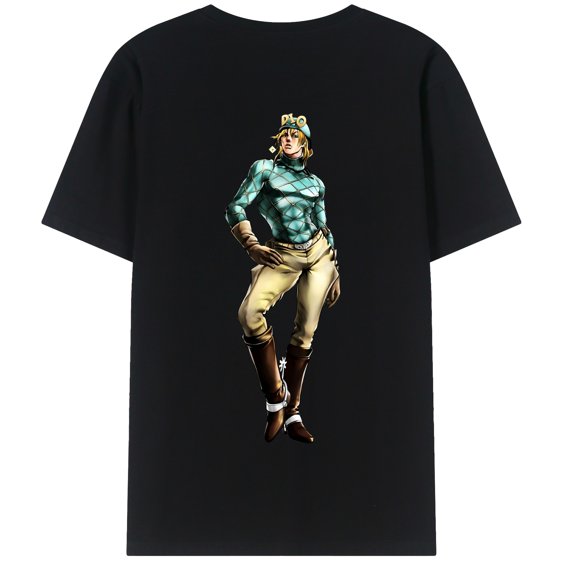 （画像用） ジョジョの奇妙な冒険 ディオ?ブランドー JoJo's Bizarre Adventure Dio Brando 綿100％半袖Tシャツ（背面プリント）