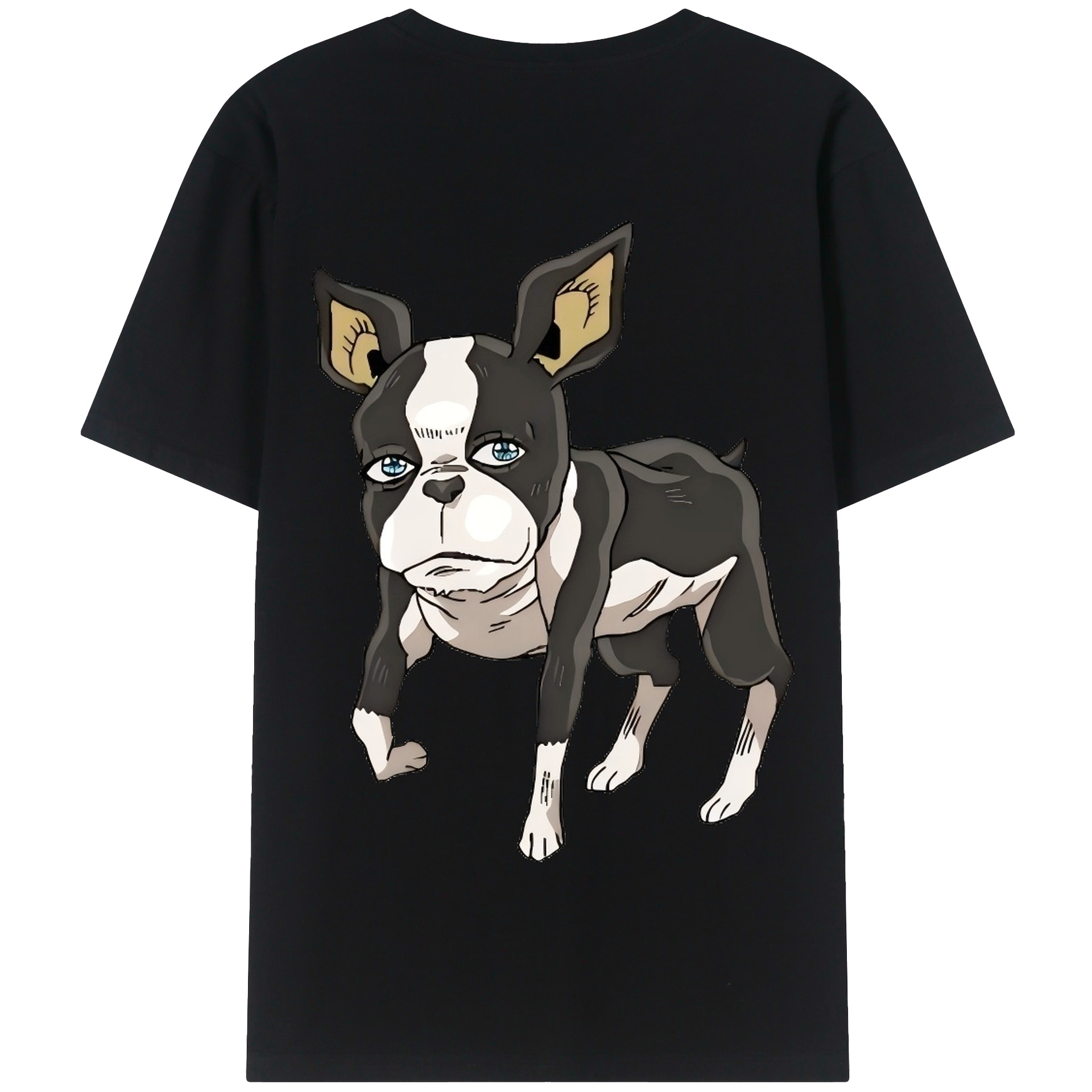 （画像用） ジョジョの奇妙な冒険 イギー JoJo's Bizarre Adventure Iggy 綿100％半袖Tシャツ（背面プリント）