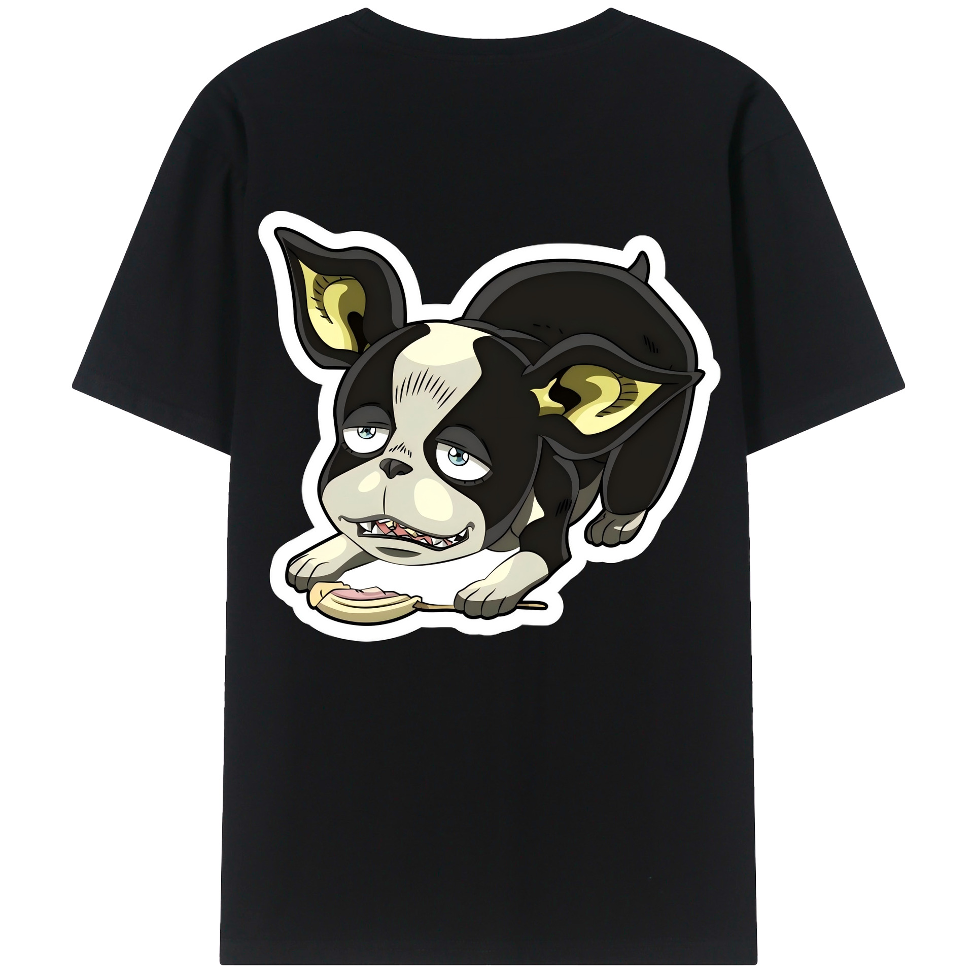 （画像用） ジョジョの奇妙な冒険 イギー JoJo's Bizarre Adventure Iggy 綿100％半袖Tシャツ（背面プリント）