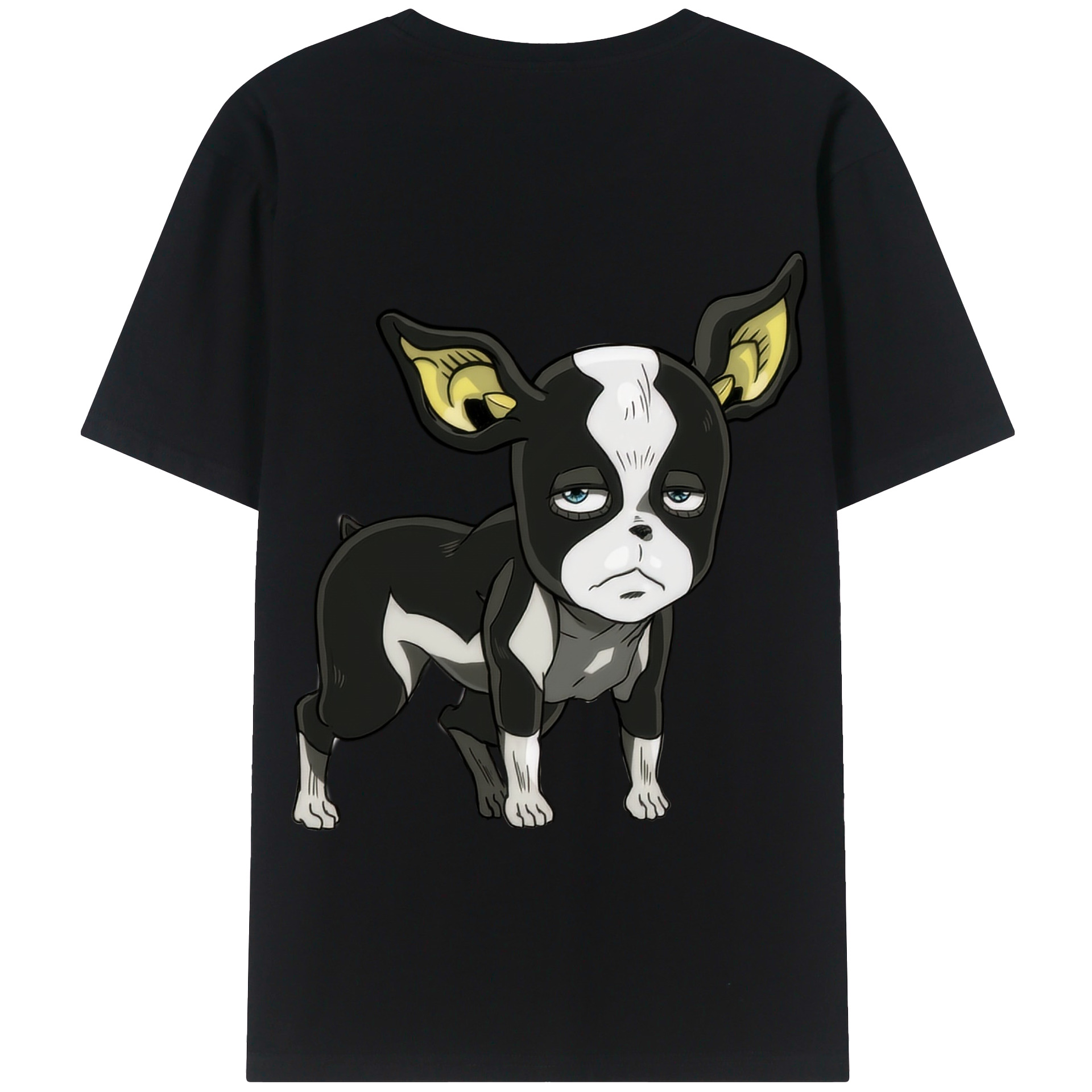 （画像用） ジョジョの奇妙な冒険 イギー JoJo's Bizarre Adventure Iggy 綿100％半袖Tシャツ（背面プリント）