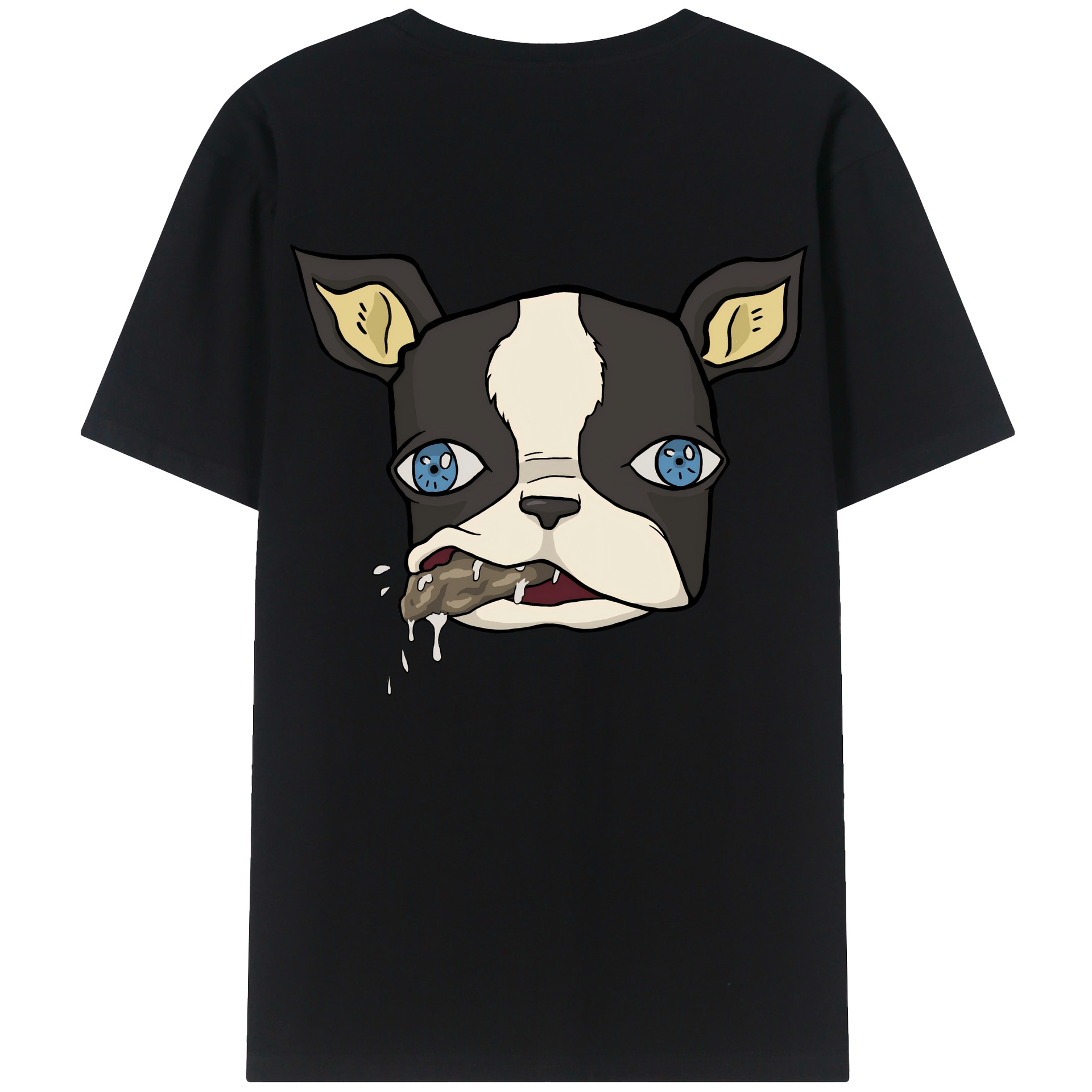 （画像用） ジョジョの奇妙な冒険 イギー JoJo's Bizarre Adventure Iggy 綿100％半袖Tシャツ（背面プリント）