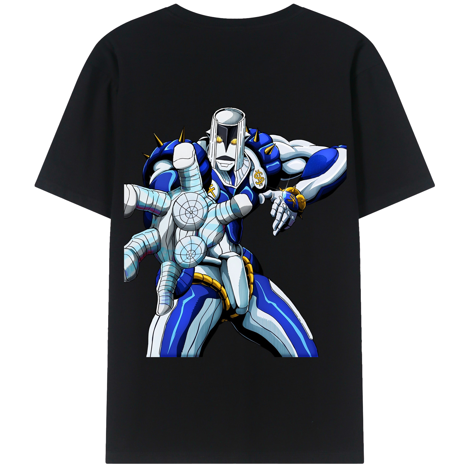 （画像用） ジョジョの奇妙な冒険 虹村億泰 にじむら おくやす JoJo's Bizarre Adventure Nijimura Okuyasu 綿100％半袖Tシャツ（背面プリント）