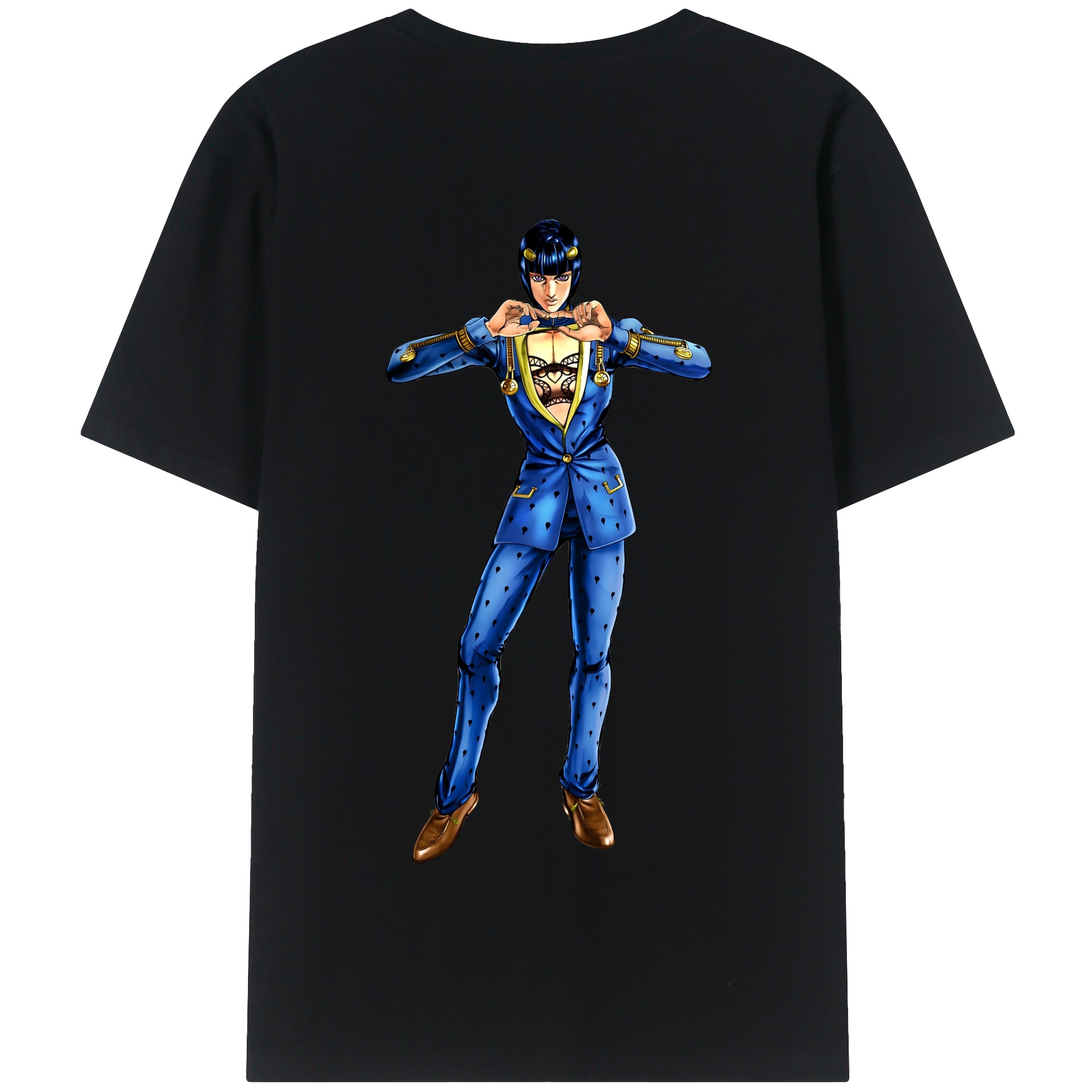 （画像用） ジョジョの奇妙な冒険 ブローノ?ブチャラティ JoJo's Bizarre Adventure Bruno Bucciarati 綿100％半袖Tシャツ（背面プリント）