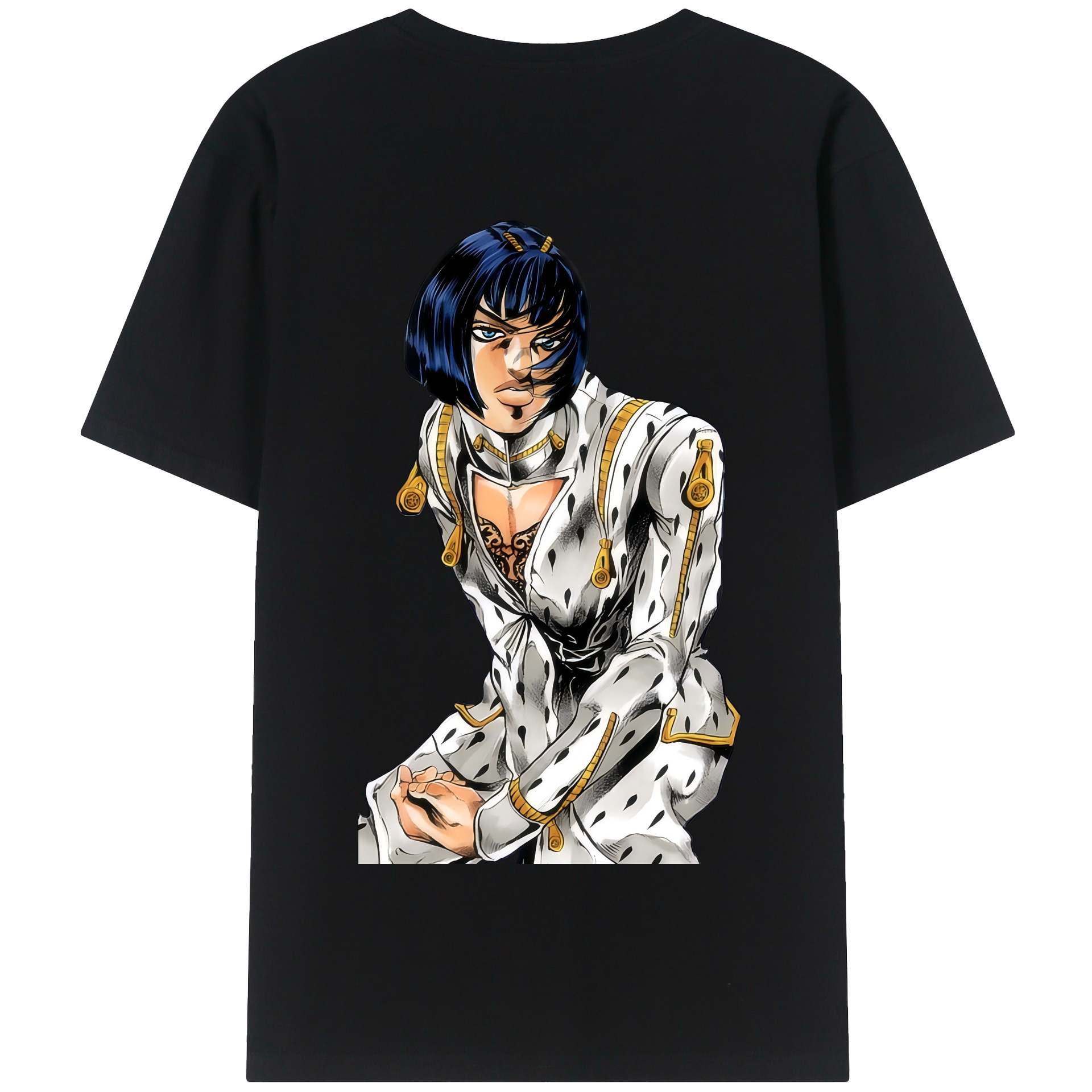 （画像用） ジョジョの奇妙な冒険 ブローノ?ブチャラティ JoJo's Bizarre Adventure Bruno Bucciarati 綿100％半袖Tシャツ（背面プリント）