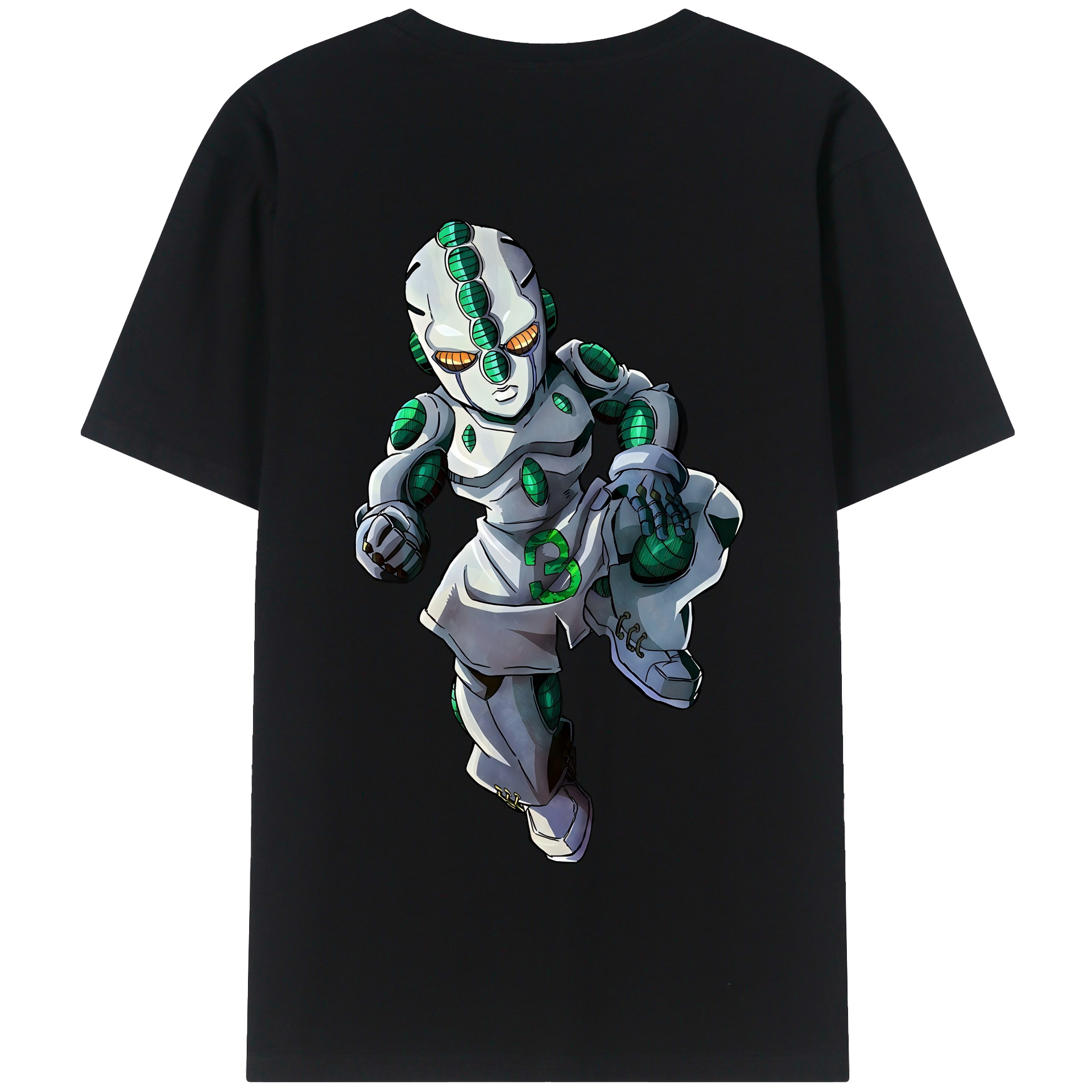 （画像用） ジョジョの奇妙な冒険 広瀨康一 JoJo's Bizarre Adventure Hirose Koichi 綿100％半袖Tシャツ（背面プリント）