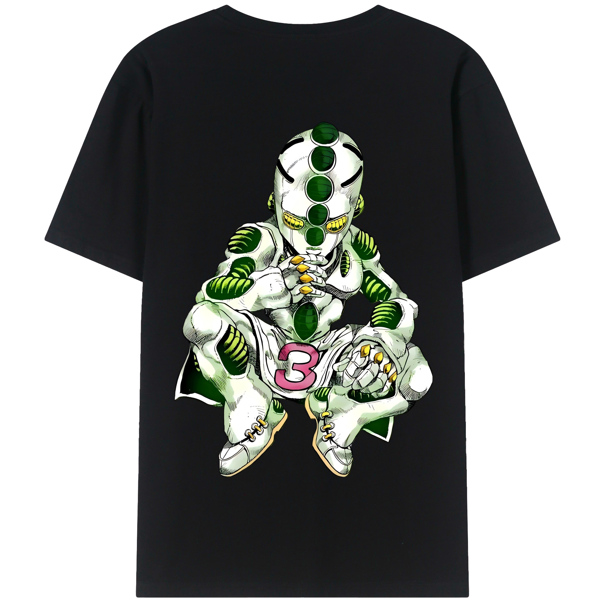 （画像用） ジョジョの奇妙な冒険 広瀨康一 JoJo's Bizarre Adventure Hirose Koichi 綿100％半袖Tシャツ（背面プリント）
