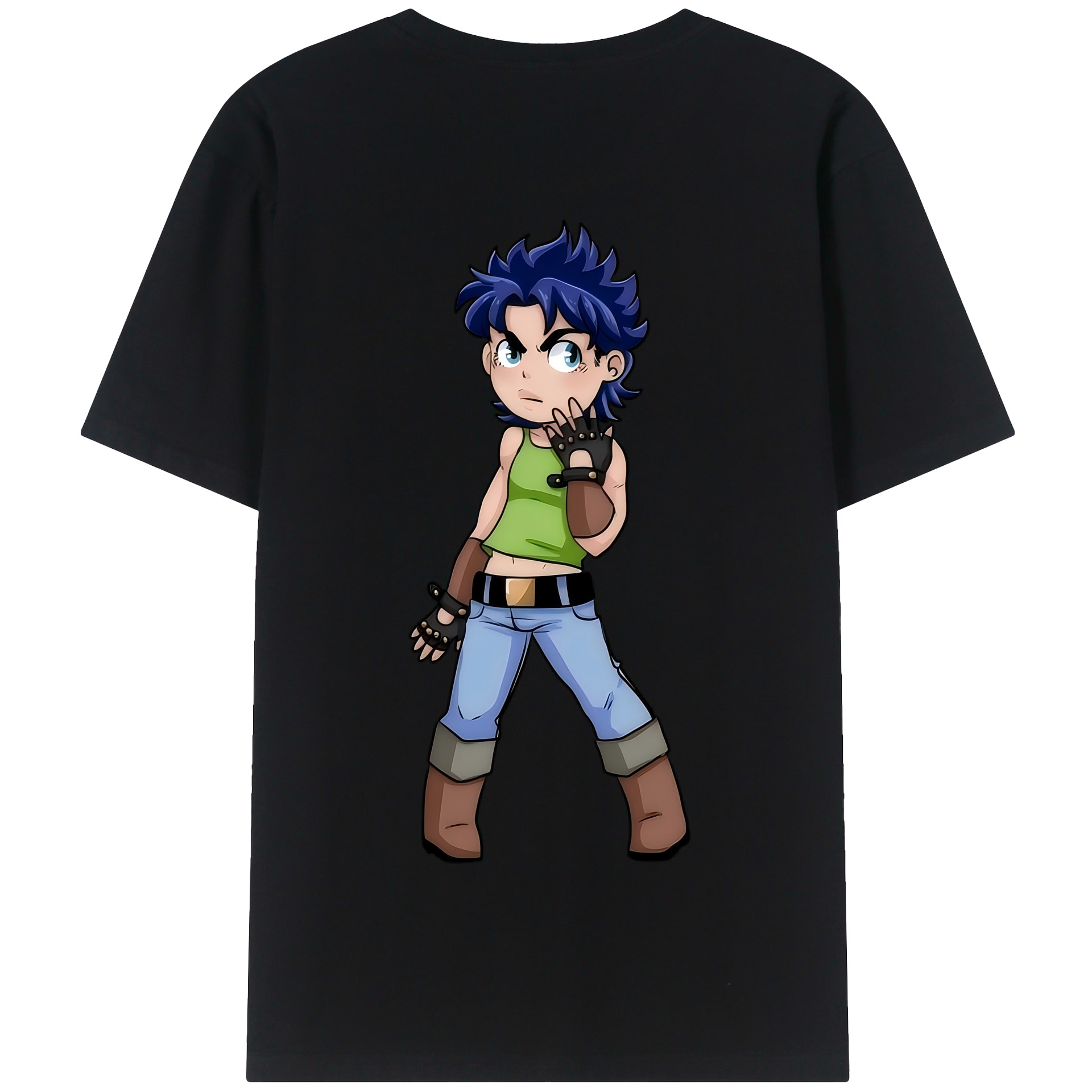 （画像用） ジョジョの奇妙な冒険 広瀨康一 JoJo's Bizarre Adventure Hirose Koichi 綿100％半袖Tシャツ（背面プリント）