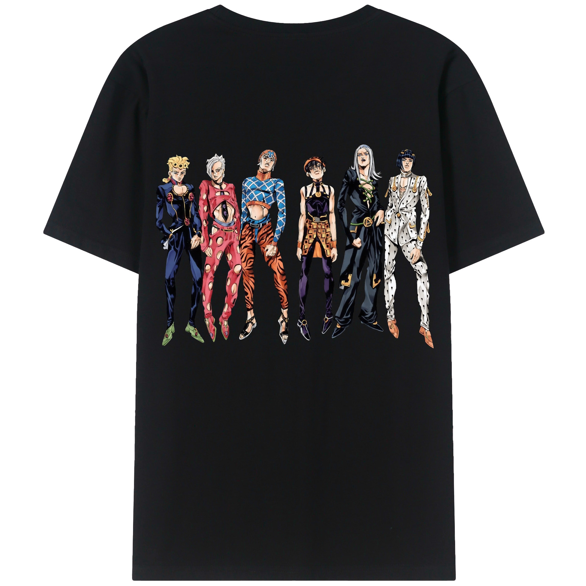（画像用） ジョジョの奇妙な冒険 JoJo's Bizarre Adventure 綿100％半袖Tシャツ（背面プリント）