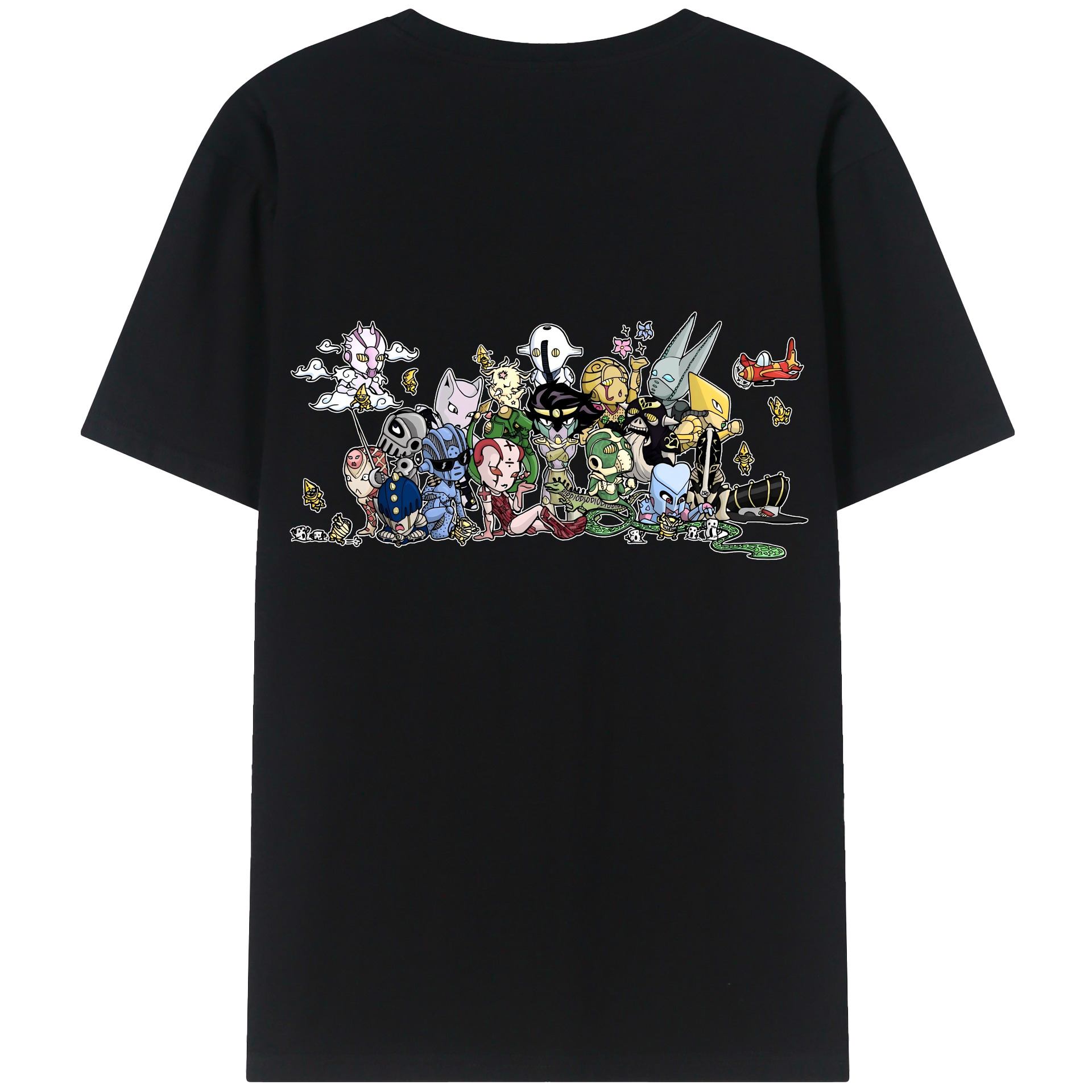 （画像用） ジョジョの奇妙な冒険 JoJo's Bizarre Adventure 綿100％半袖Tシャツ（背面プリント）