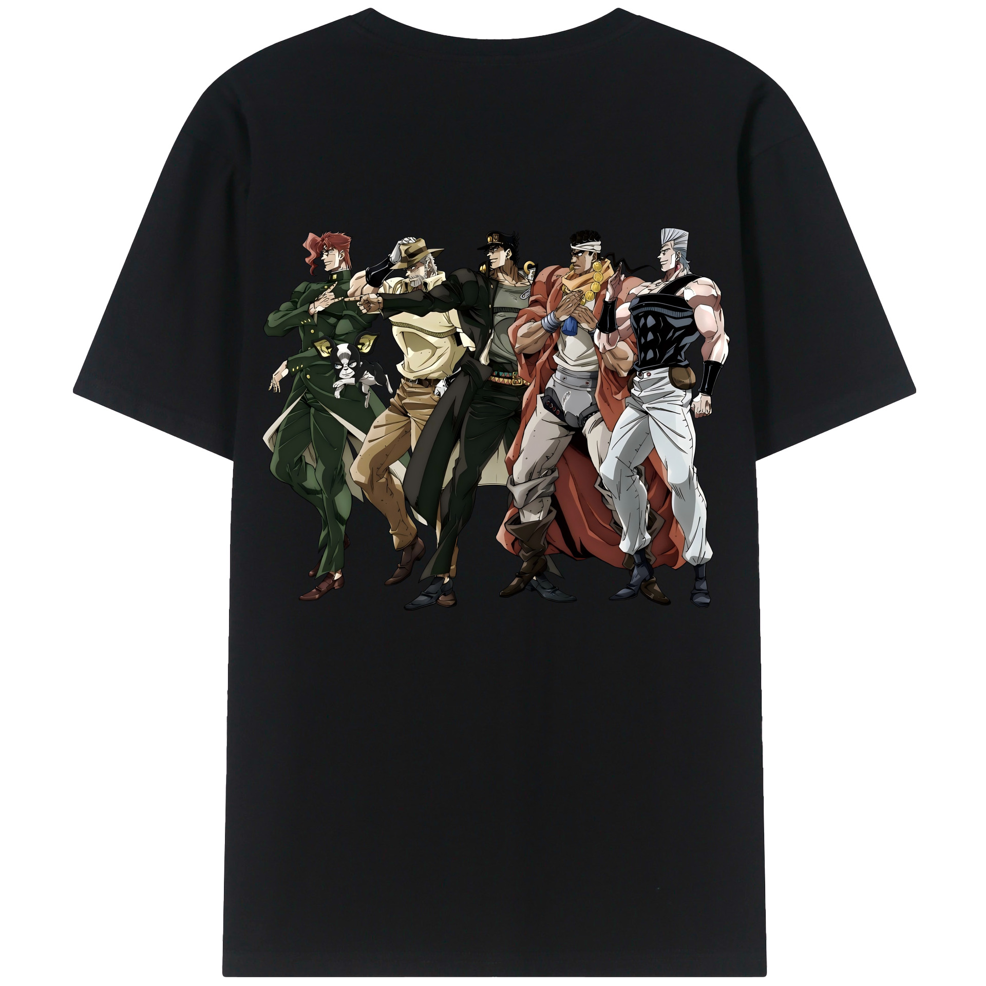 （画像用） ジョジョの奇妙な冒険 JoJo's Bizarre Adventure 綿100％半袖Tシャツ（背面プリント）