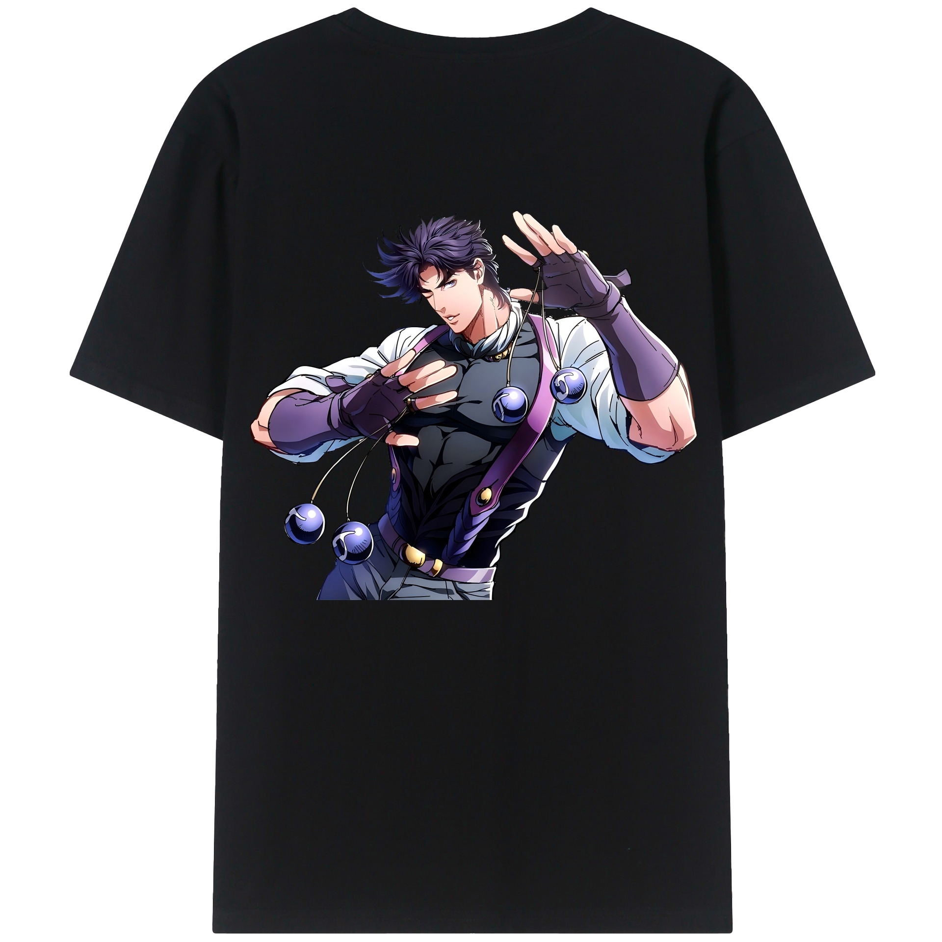 （画像用） ジョジョの奇妙な冒険 JoJo's Bizarre Adventure 綿100％半袖Tシャツ（背面プリント）