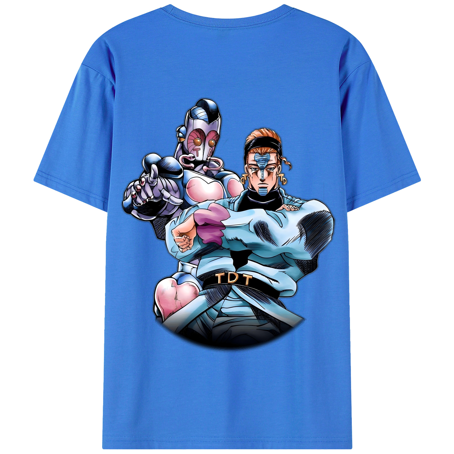（画像用） ジョジョの奇妙な冒険 ひがしかた じょうすけ JoJo's Bizarre Adventure Higashikata Josuke 綿100％半袖Tシャツ（背面プリント）