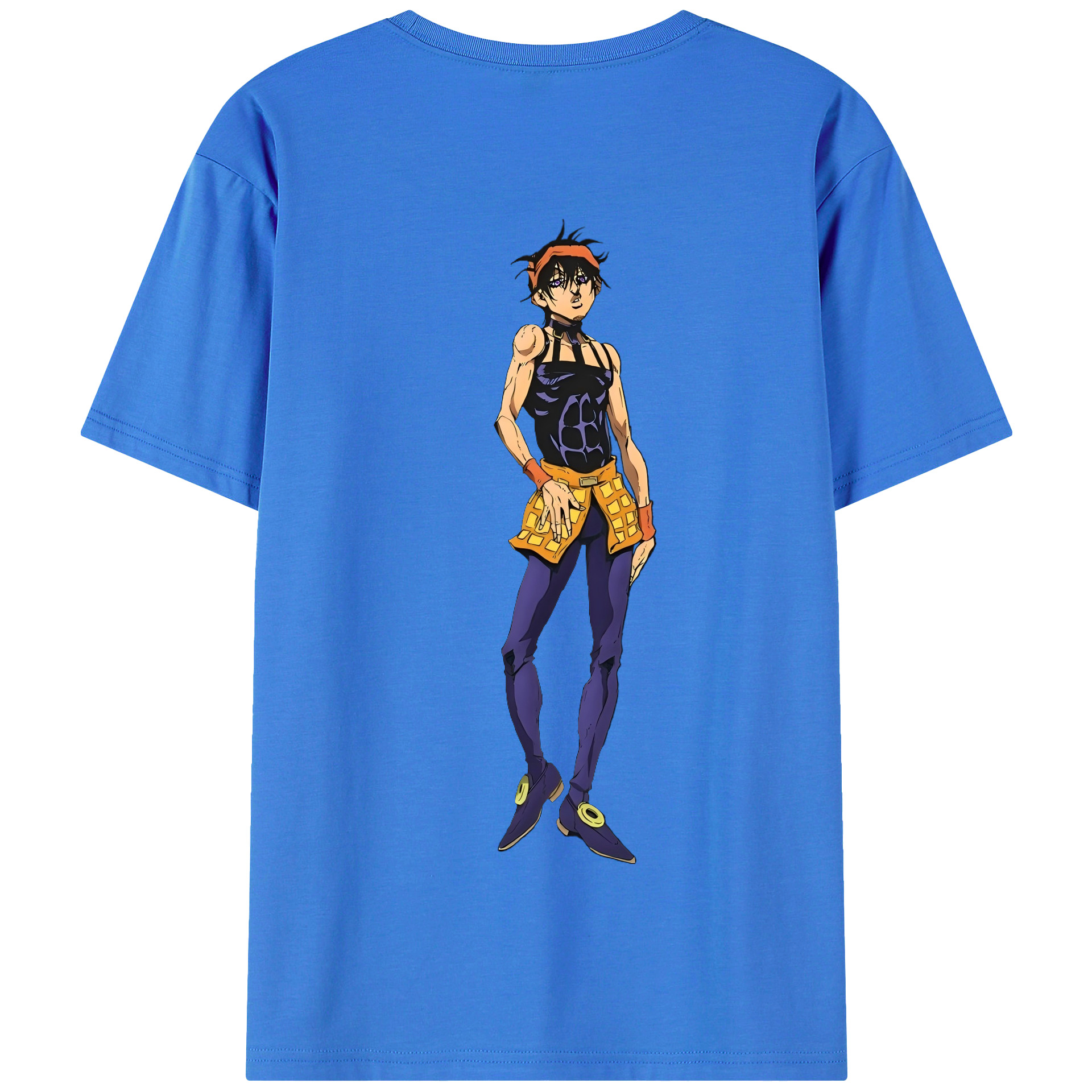 （画像用） ジョジョの奇妙な冒険 ナランチャ?ギルガ JoJo's Bizarre Adventure Narancia Ghirga 綿100％半袖Tシャツ（背面プリント）
