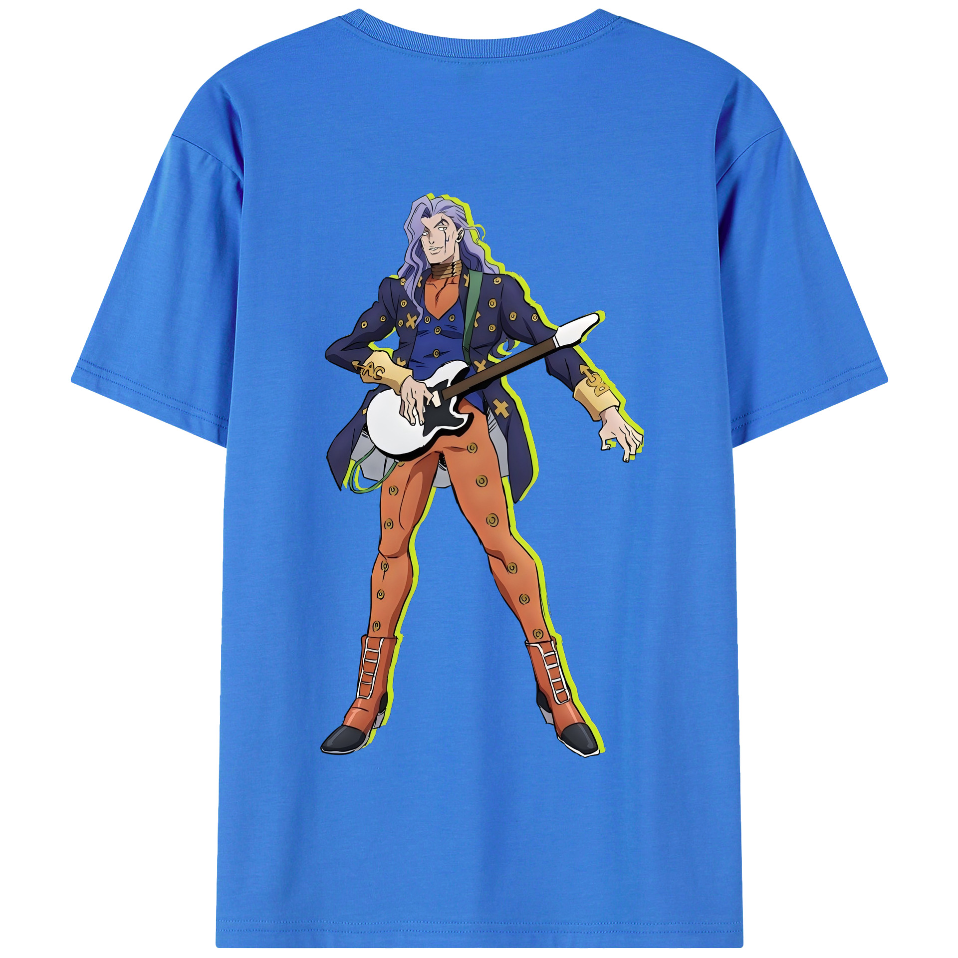 （画像用） ジョジョの奇妙な冒険 おといし あきら JoJo's Bizarre Adventure Akira Otoishi 綿100％半袖Tシャツ（背面プリント）