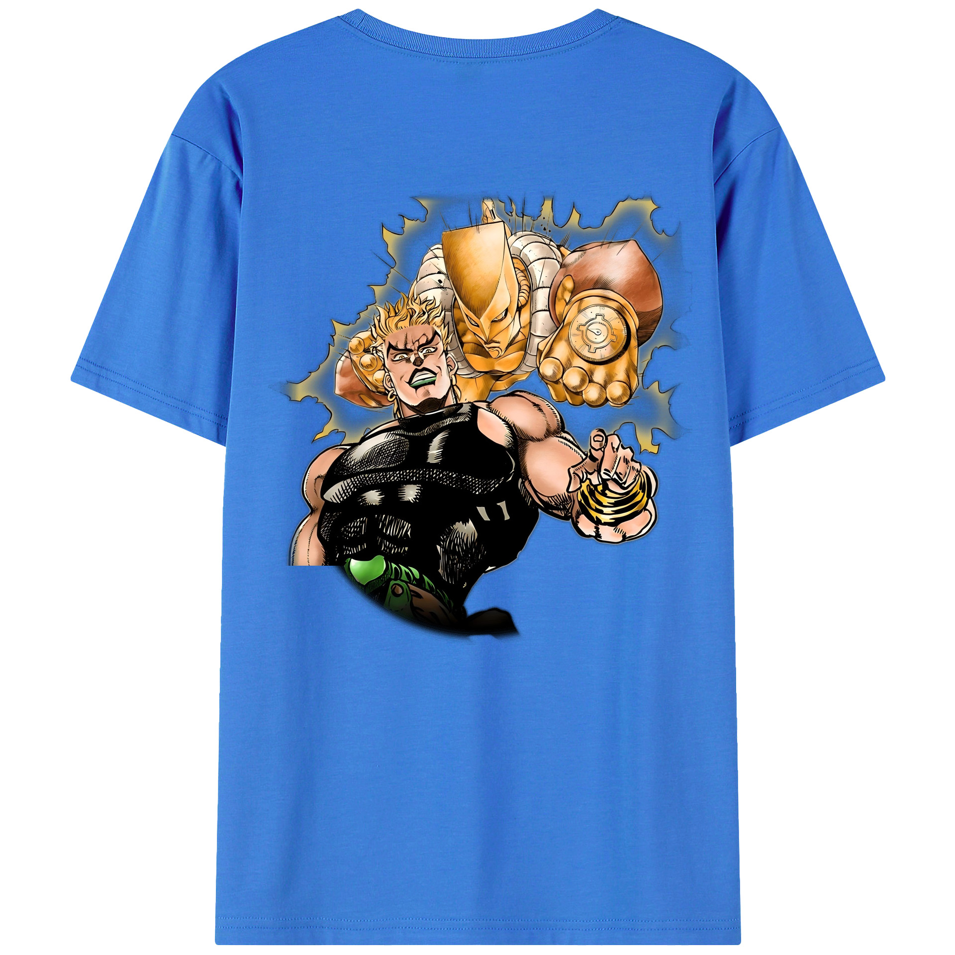 （画像用） ジョジョの奇妙な冒険 ディオ?ブランドー JoJo's Bizarre Adventure Dio Brando 綿100％半袖Tシャツ（背面プリント）